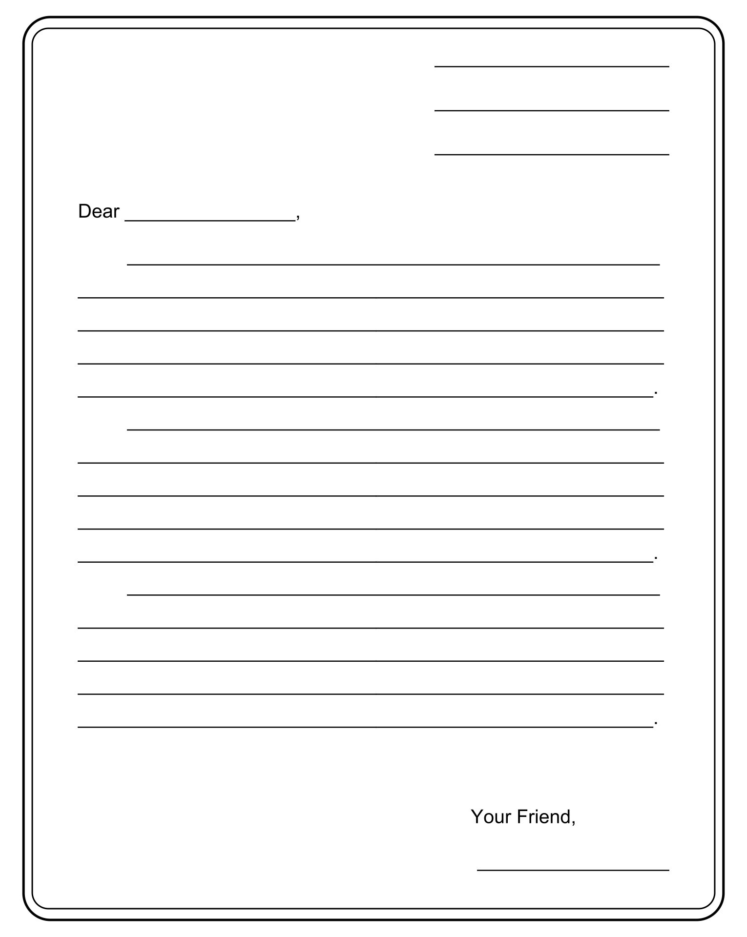 8 Best Printable Blank Letter Template - printablee.com