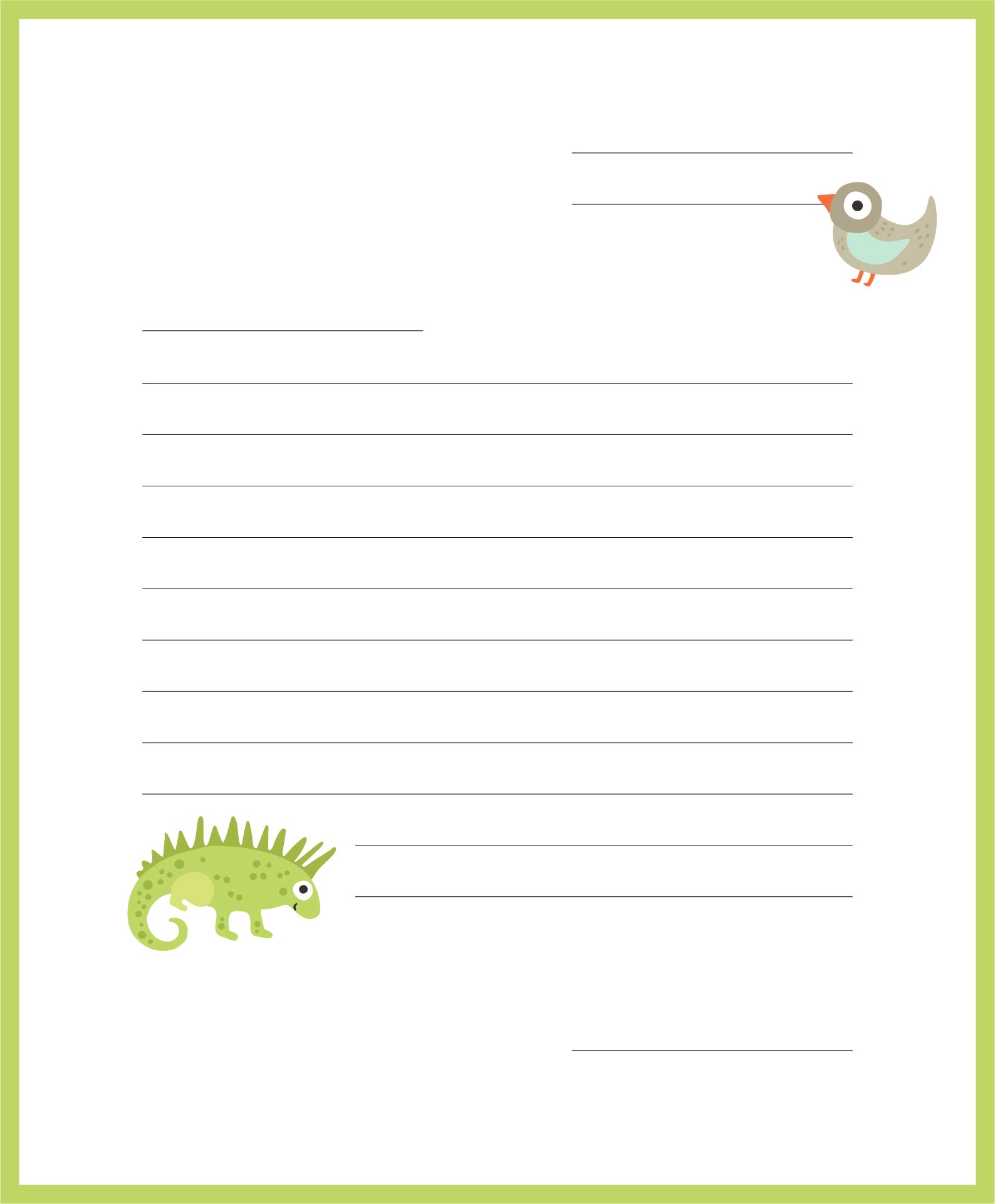 20 Best Printable Blank Letter Template - printablee.com Pertaining To Blank Letter Writing Template For Kids