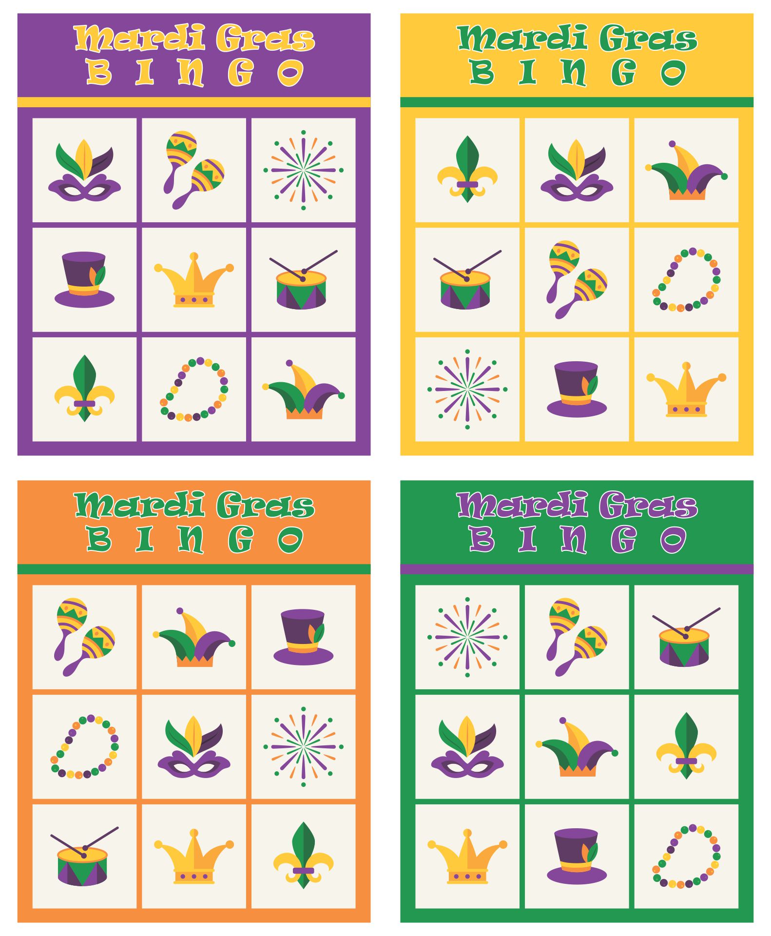 Free Printable Mardi Gras Party Games