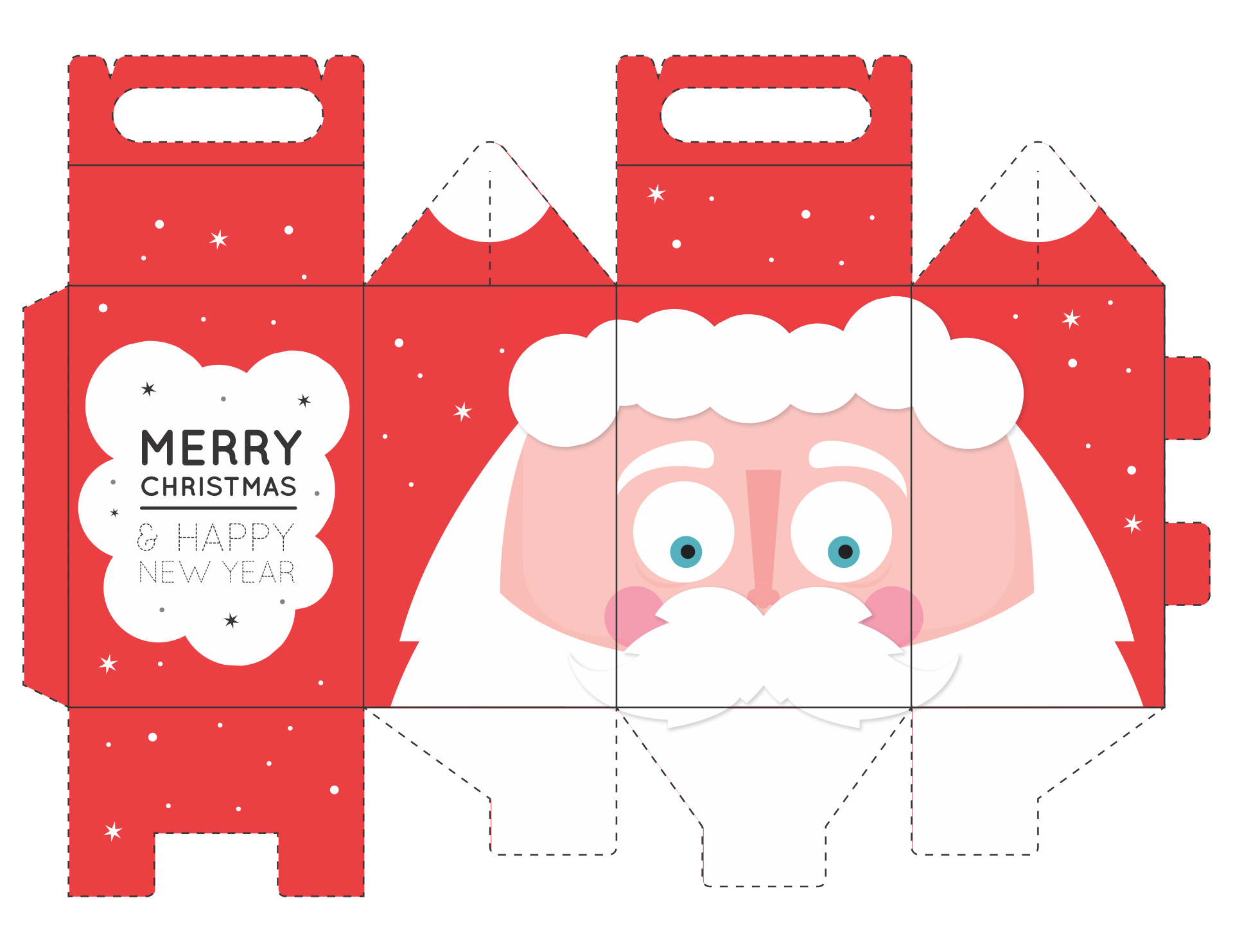 6 Best Images of Christmas Santa Printable Paper Box Templates - Free ...