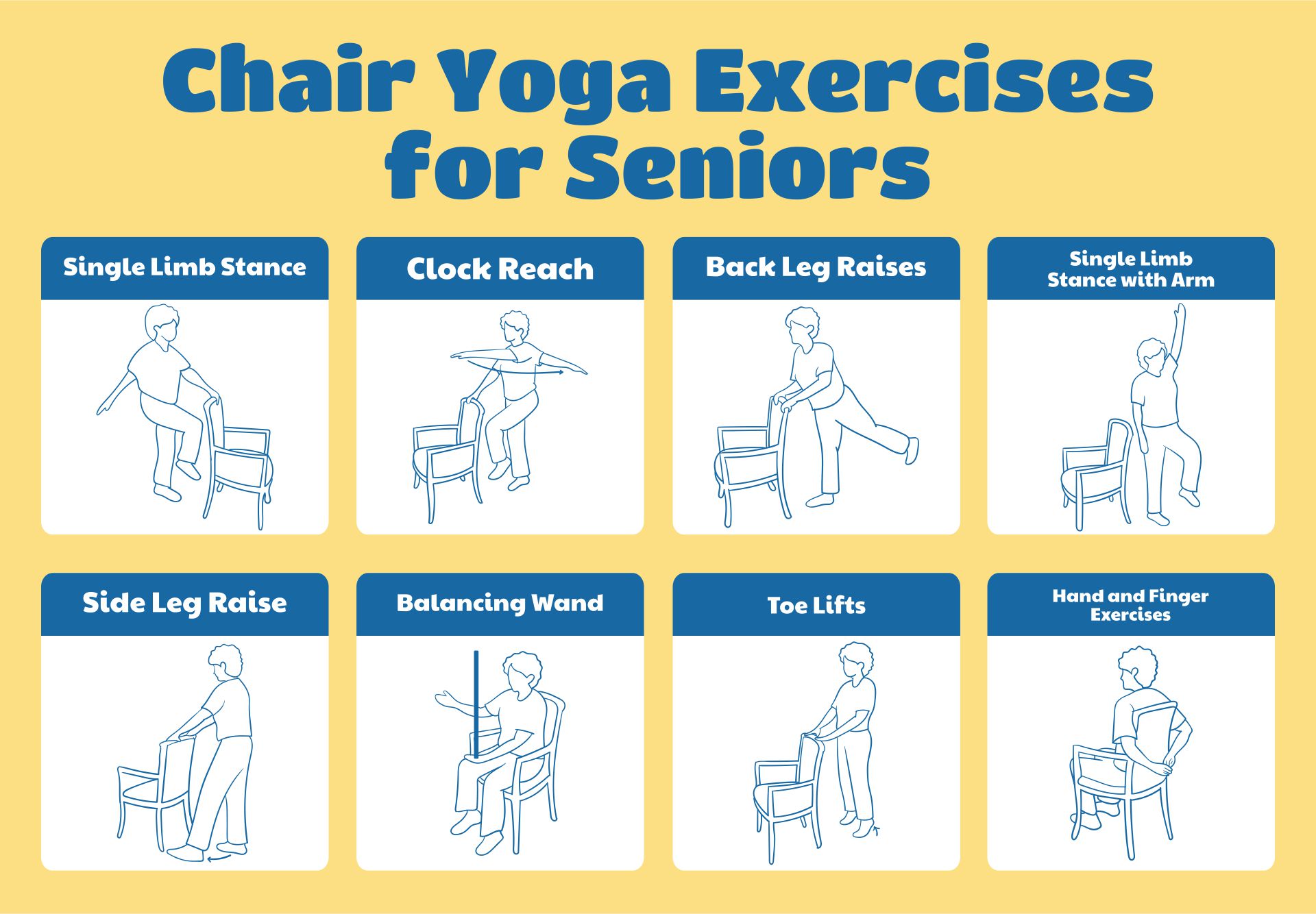 Printable Senior Chair Yoga Poses
