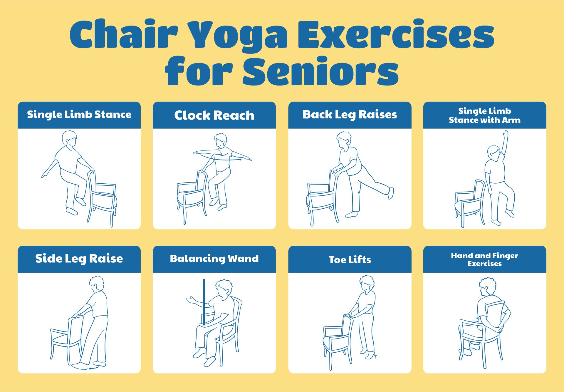 Printable Chair Yoga Poses