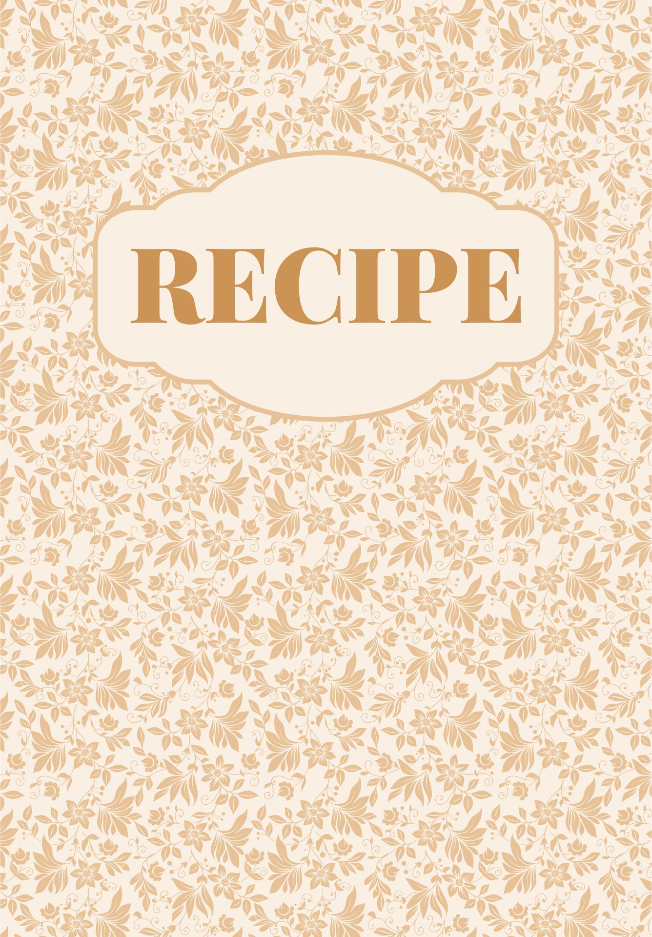 Recipe Binder Printables Cover Page