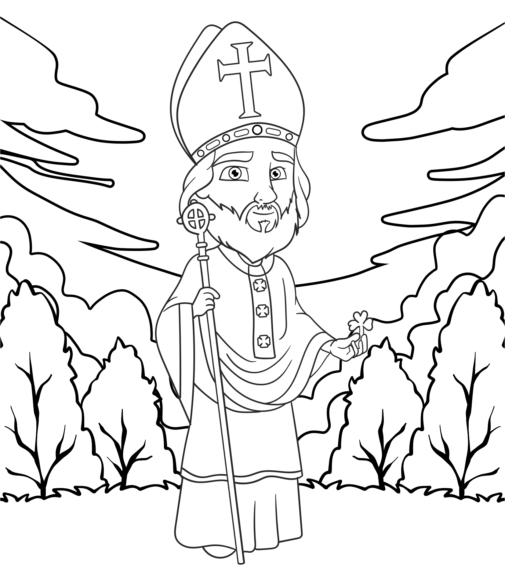 St. Patricks Day Coloring Page Catholic