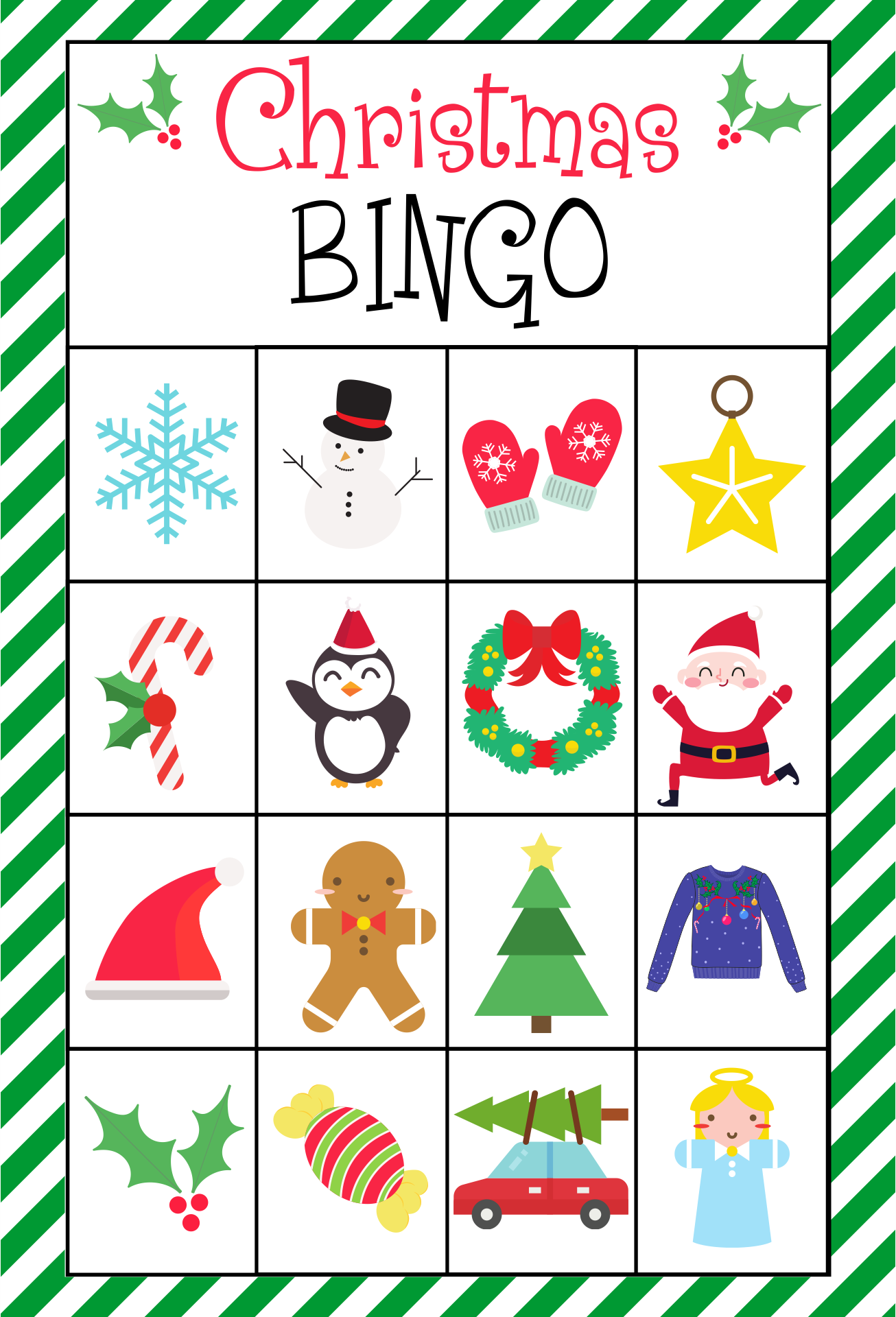 These Christmas Bingo Cards