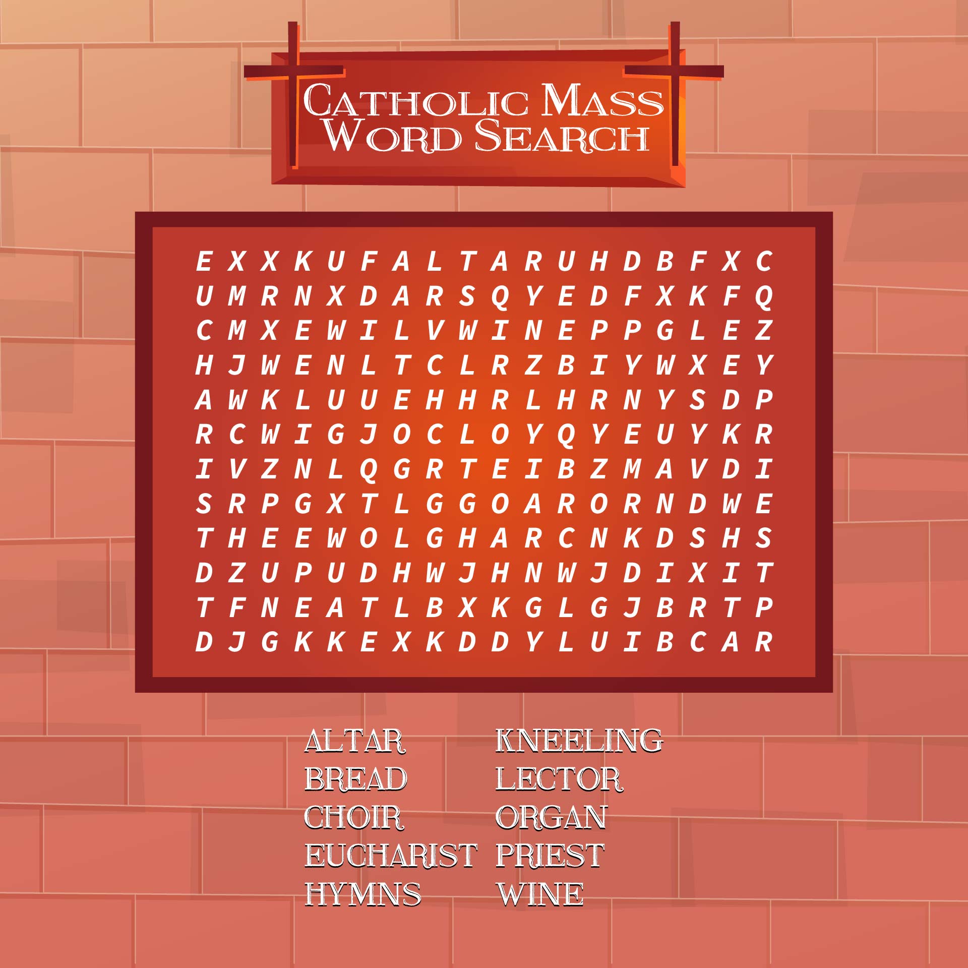 This Catholic Word Search Printable
