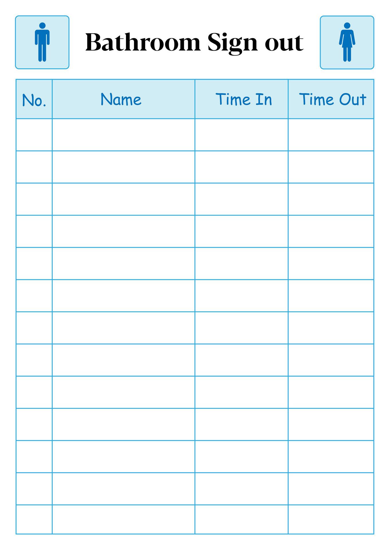 10 Best Bathroom Sign Out Sheet Printable For Free At Printablee