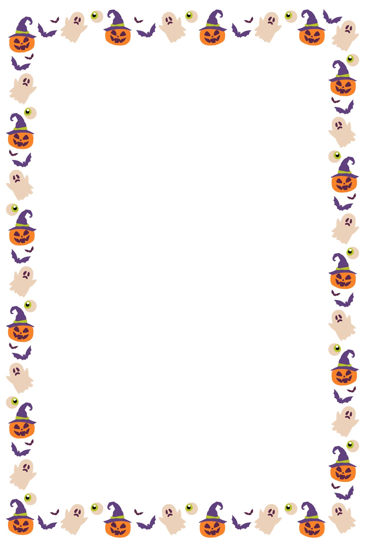 Free Printable Pumpkin Border Paper