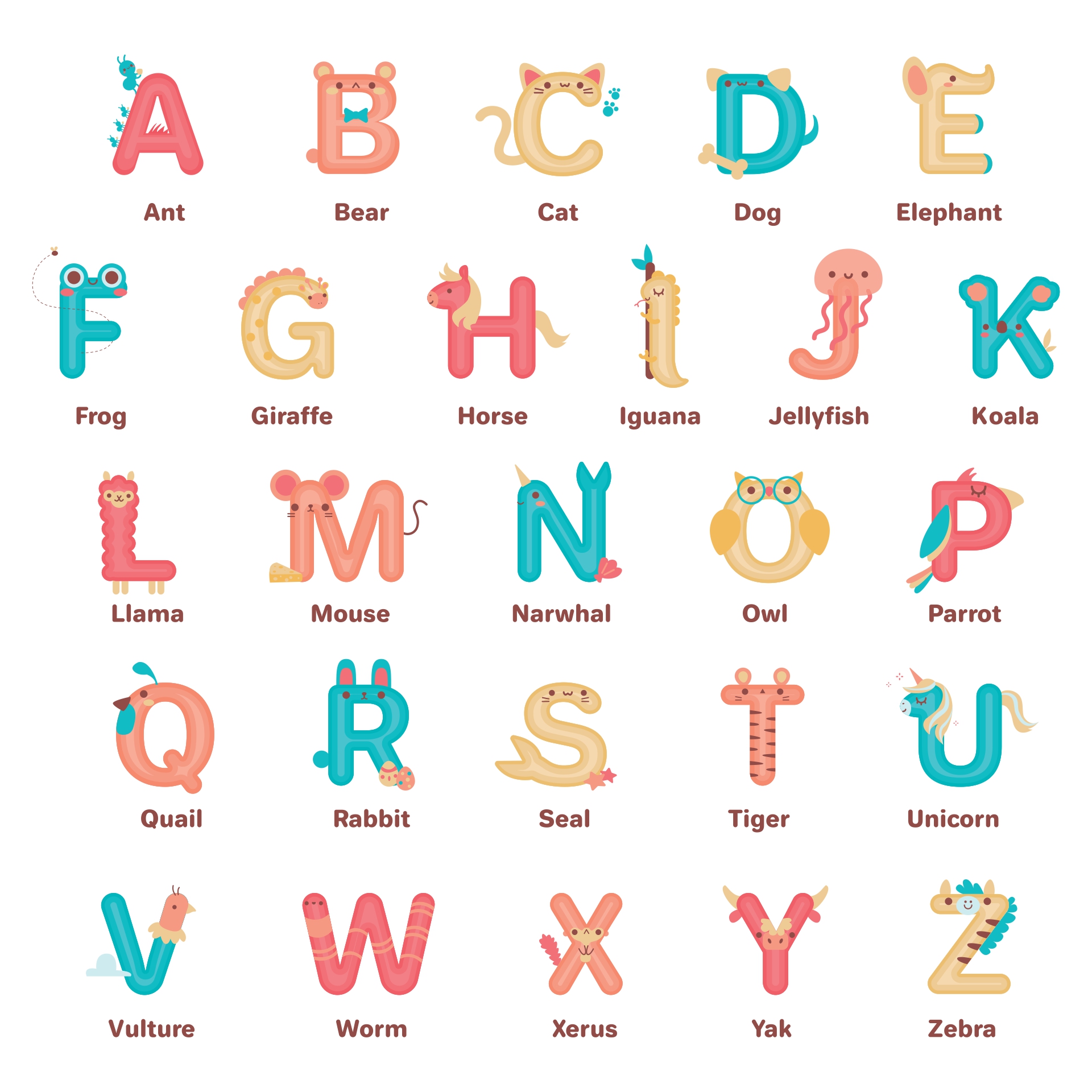 Printable Alphabet Wall Letters