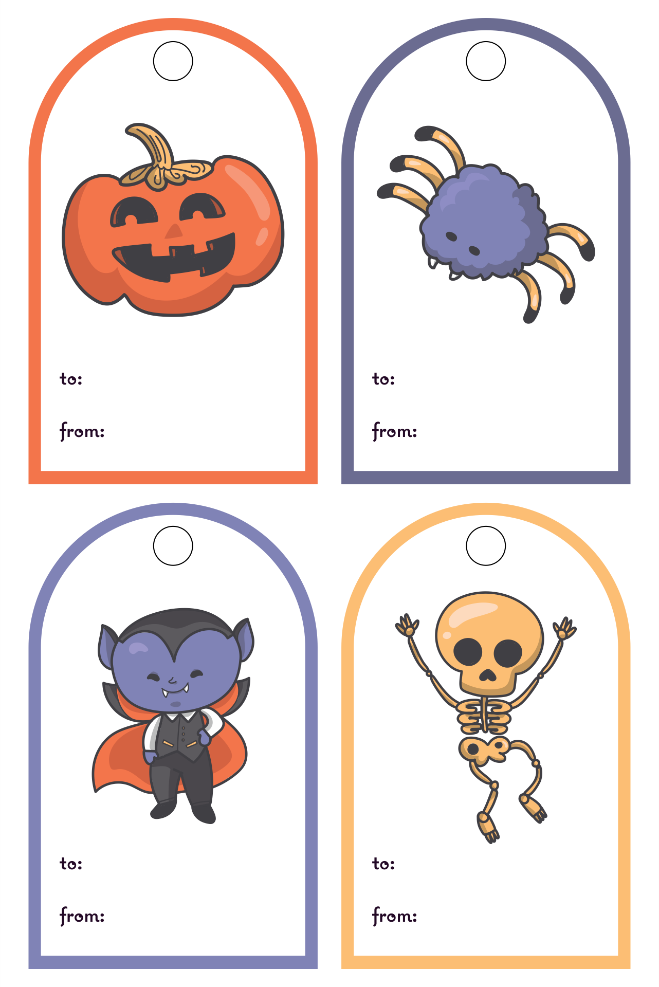 Free Printable Halloween Gift Tags | Lamberts Lately