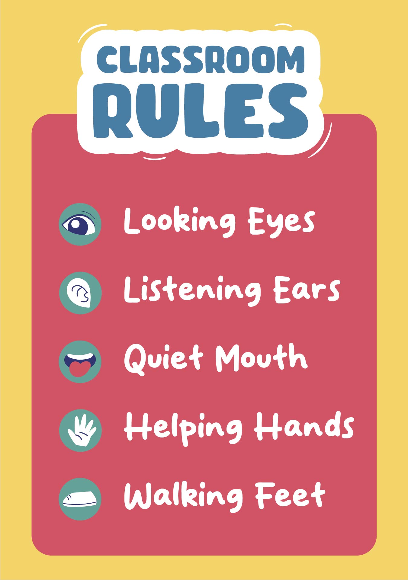 Printable Preschool Classroom Rules