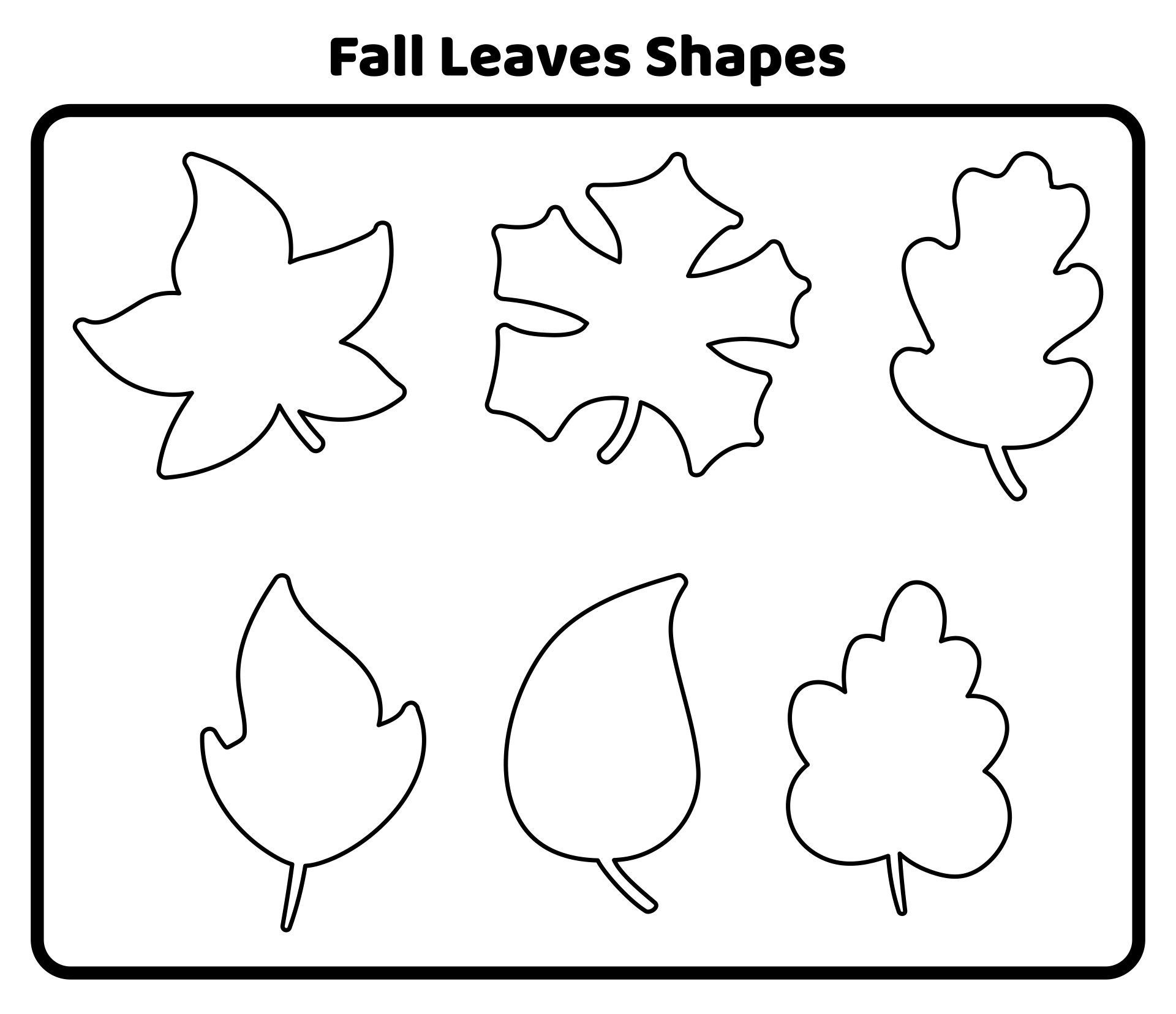 Printable Leaf Shapes