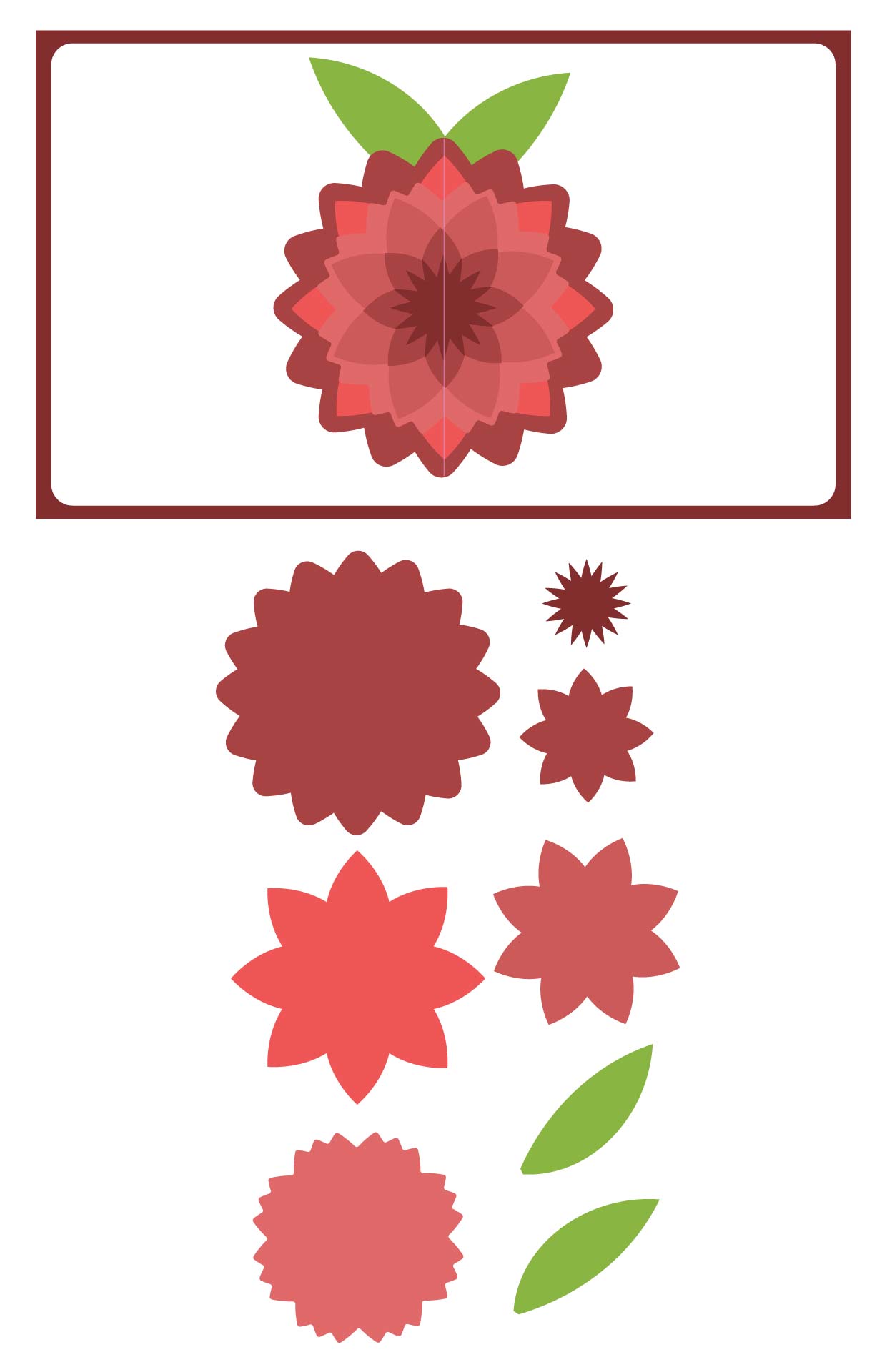 Printable Paper Rose Pattern
