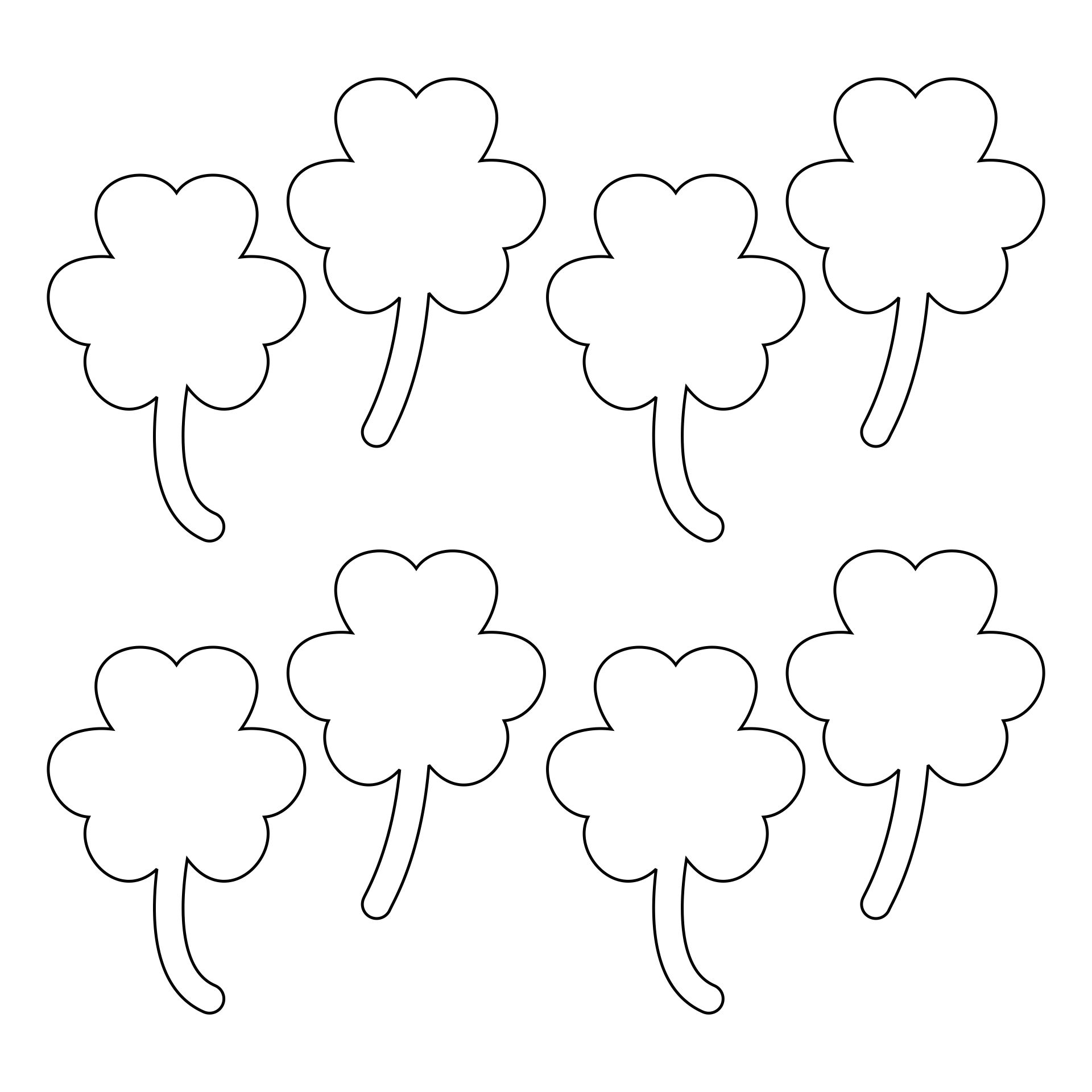 Printable Shamrock Template Cutouts