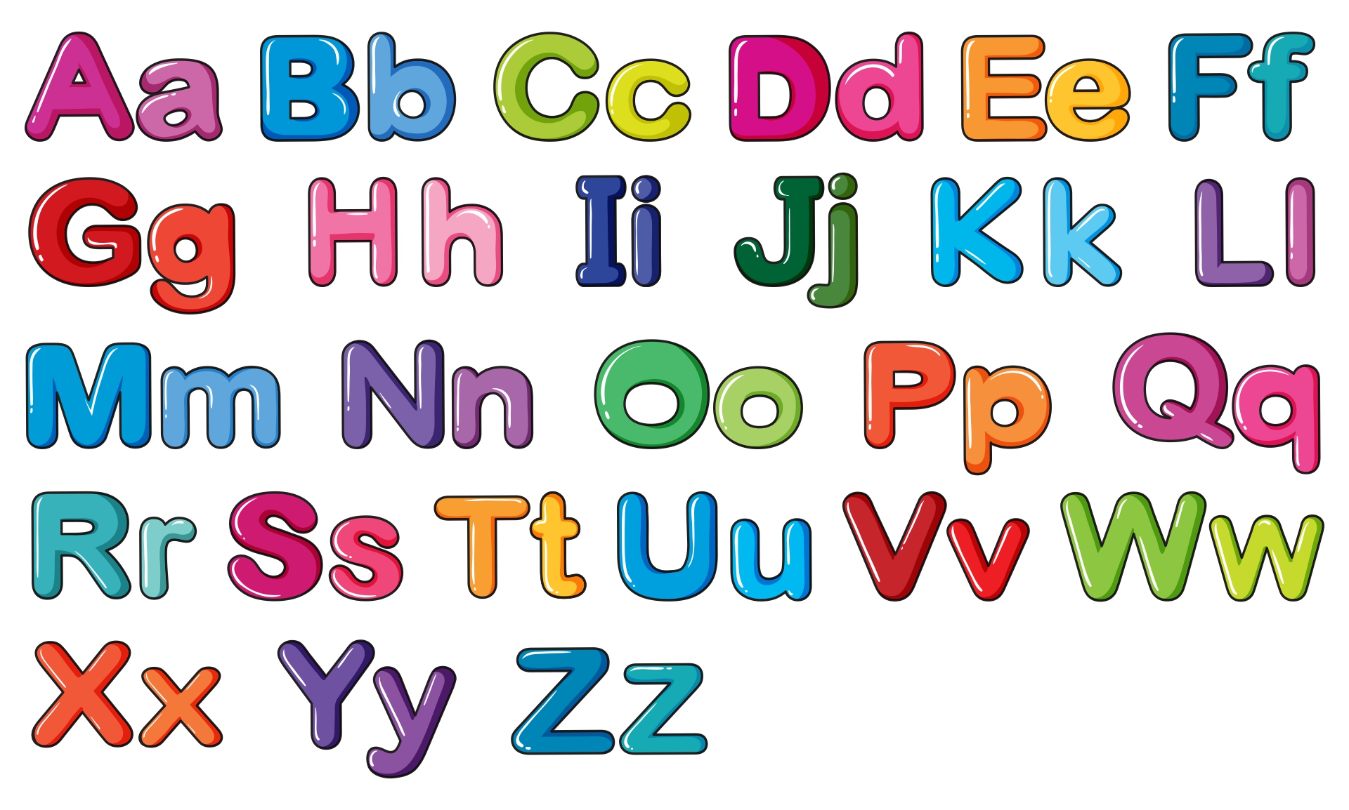 Upper and Lower Case Alphabet Letters