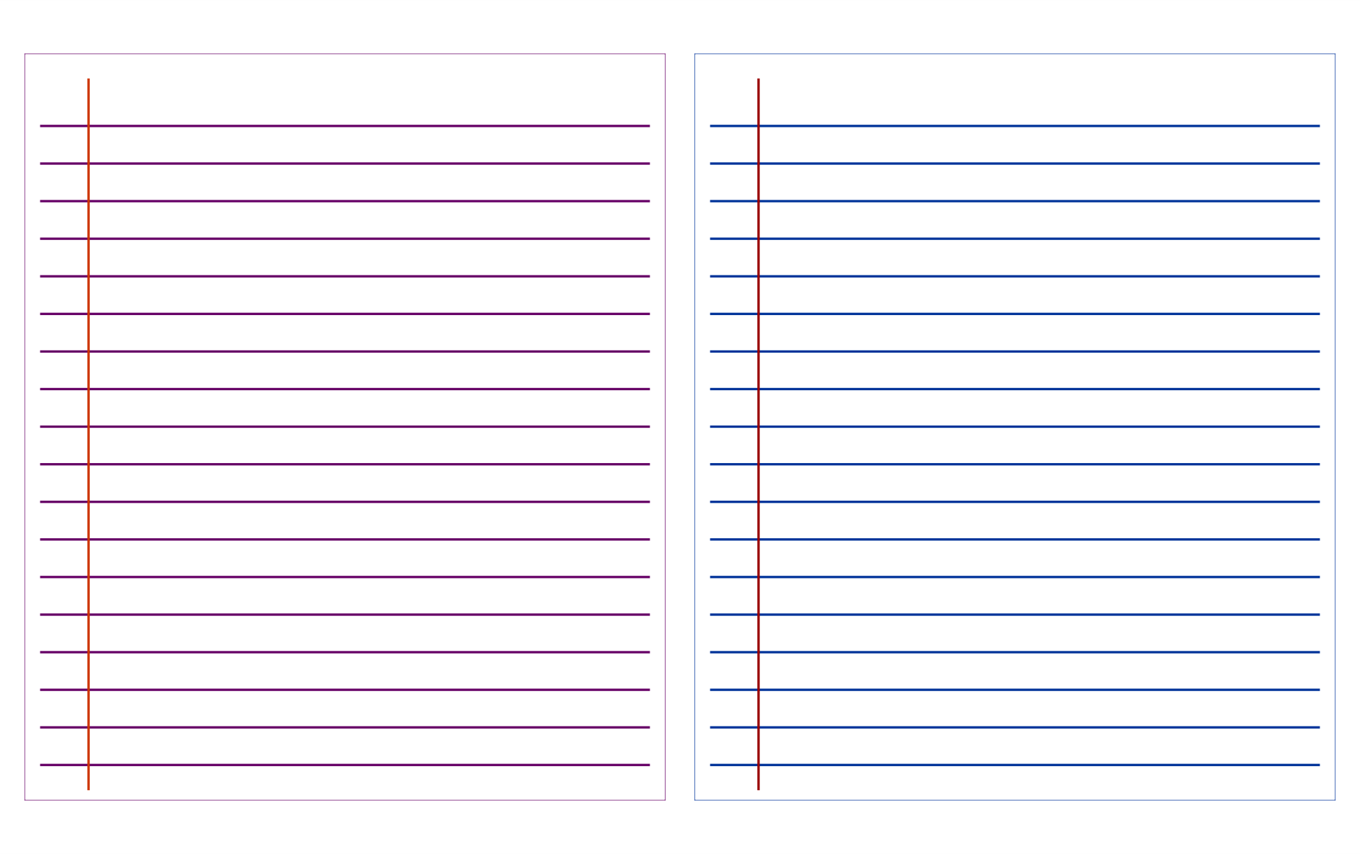 9 Best Printable Ruled Paper Printablee Com