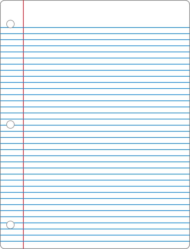 College Ruled Notebook Paper Template