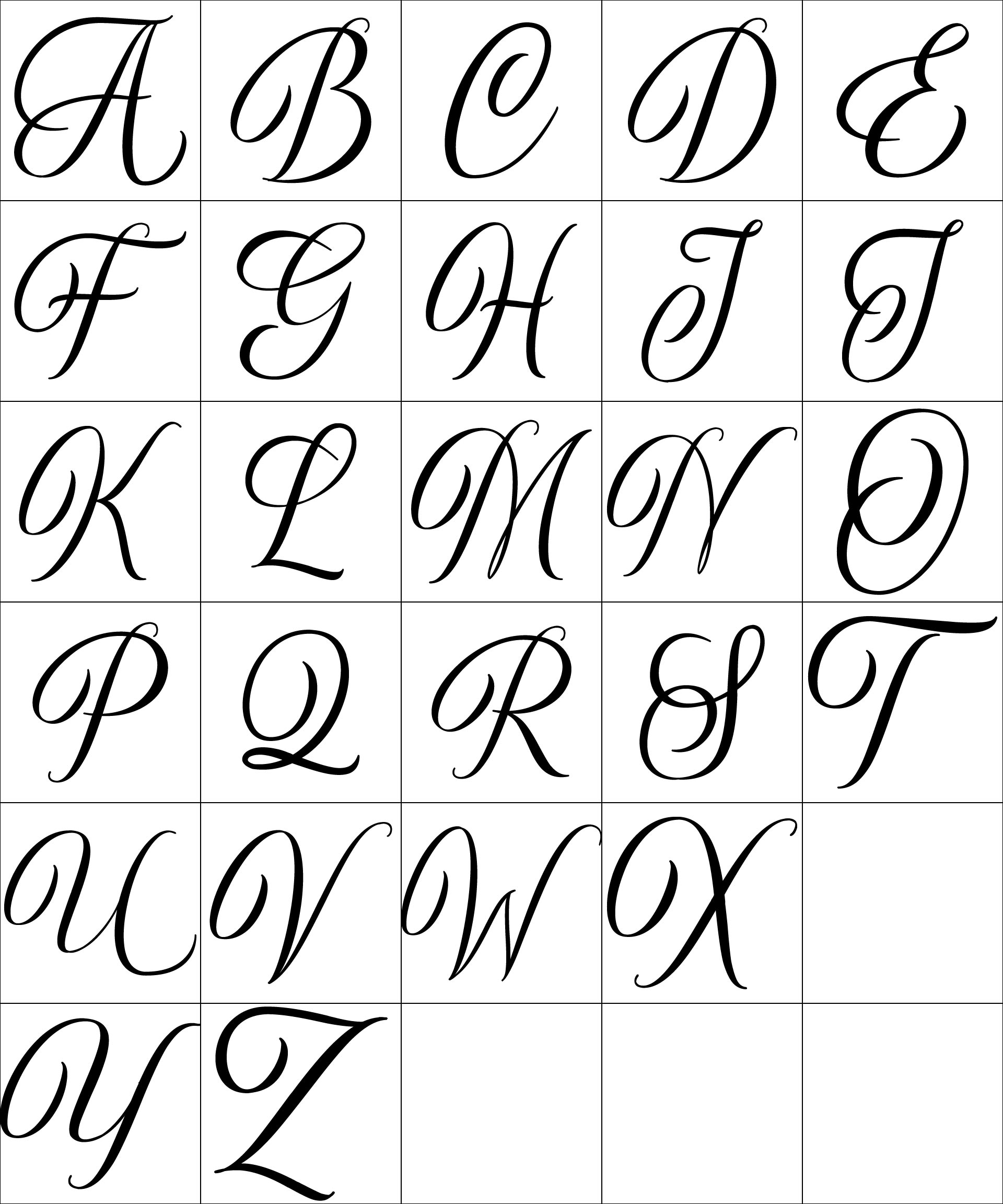 8 Best Images of Printable Fancy Calligraphy Alphabet - Fancy ...