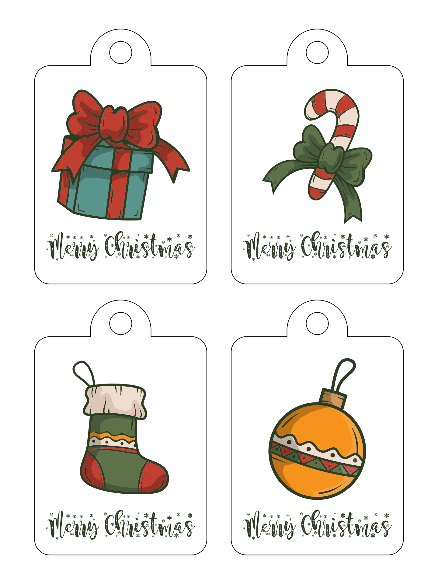 Name Tags Printable Christmas Present