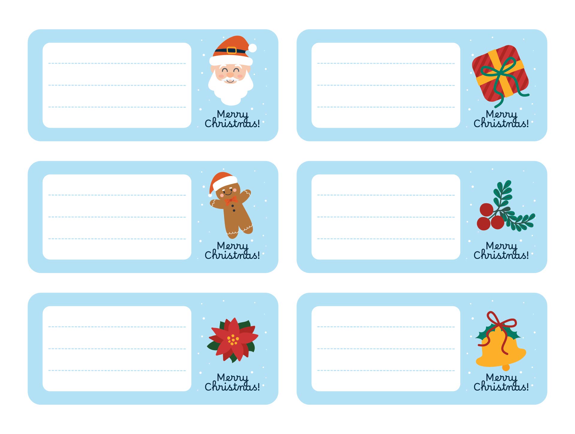 8 Best Printable Christmas Name Tags PDF for Free at Printablee