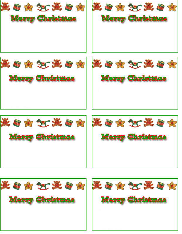 Printable Christmas Name Tags