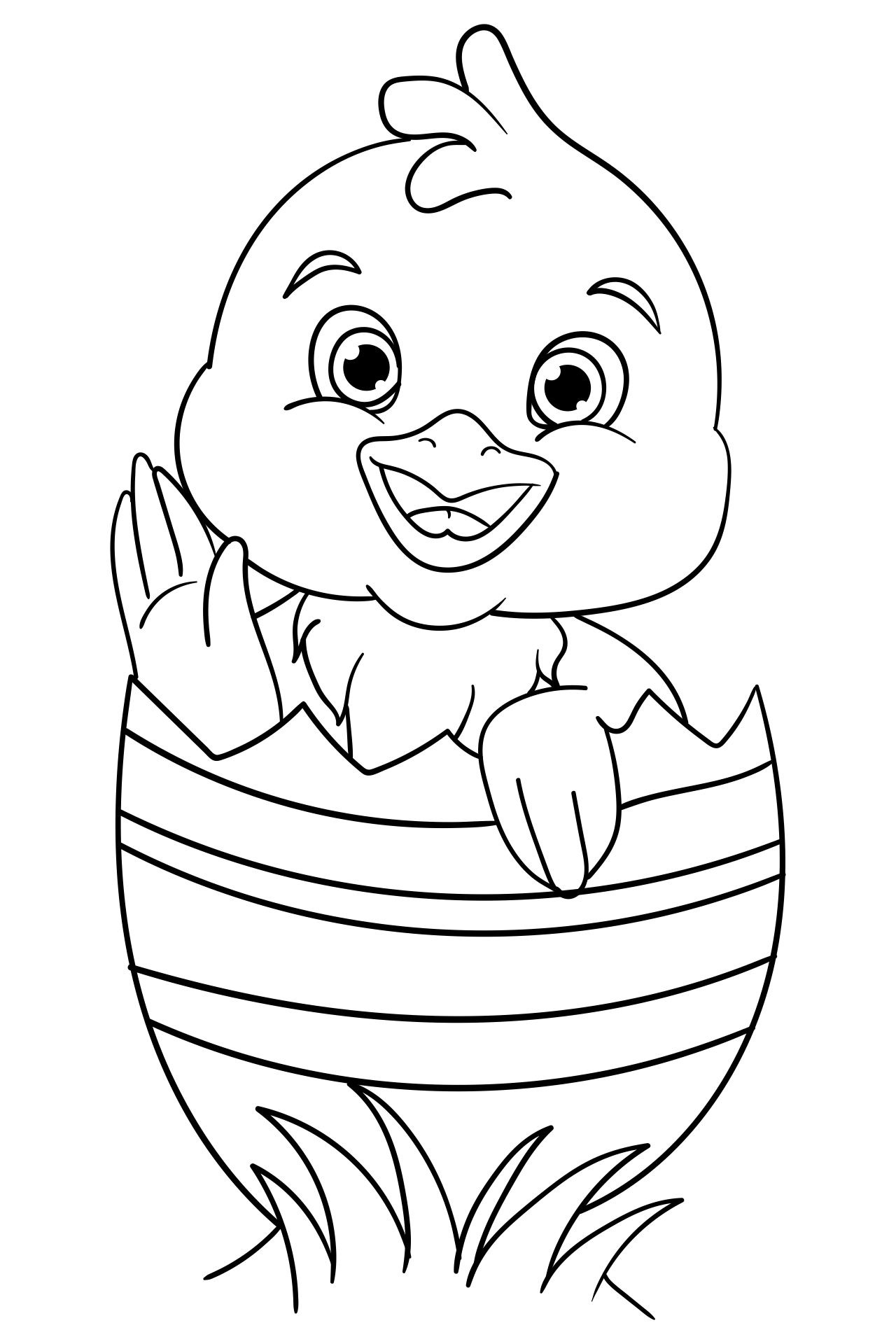 Printable Easter Chick Coloring Pages