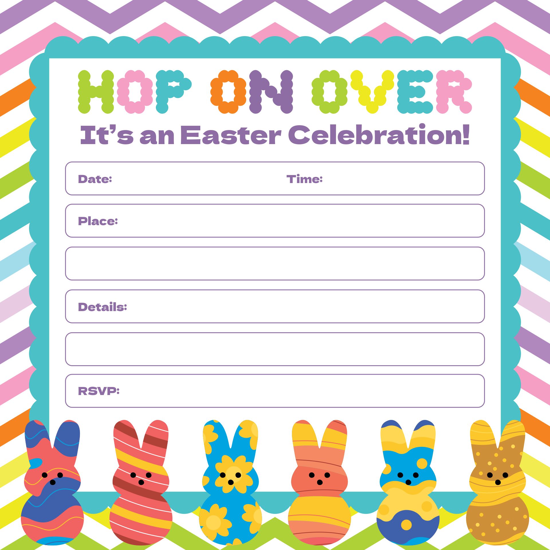 Printable Easter Party Invitations Templates