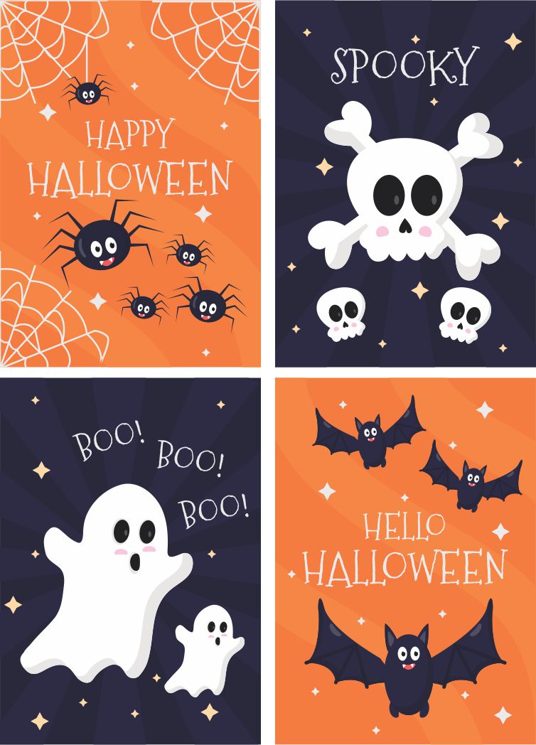 15 Best Halloween Printable Cards To Color