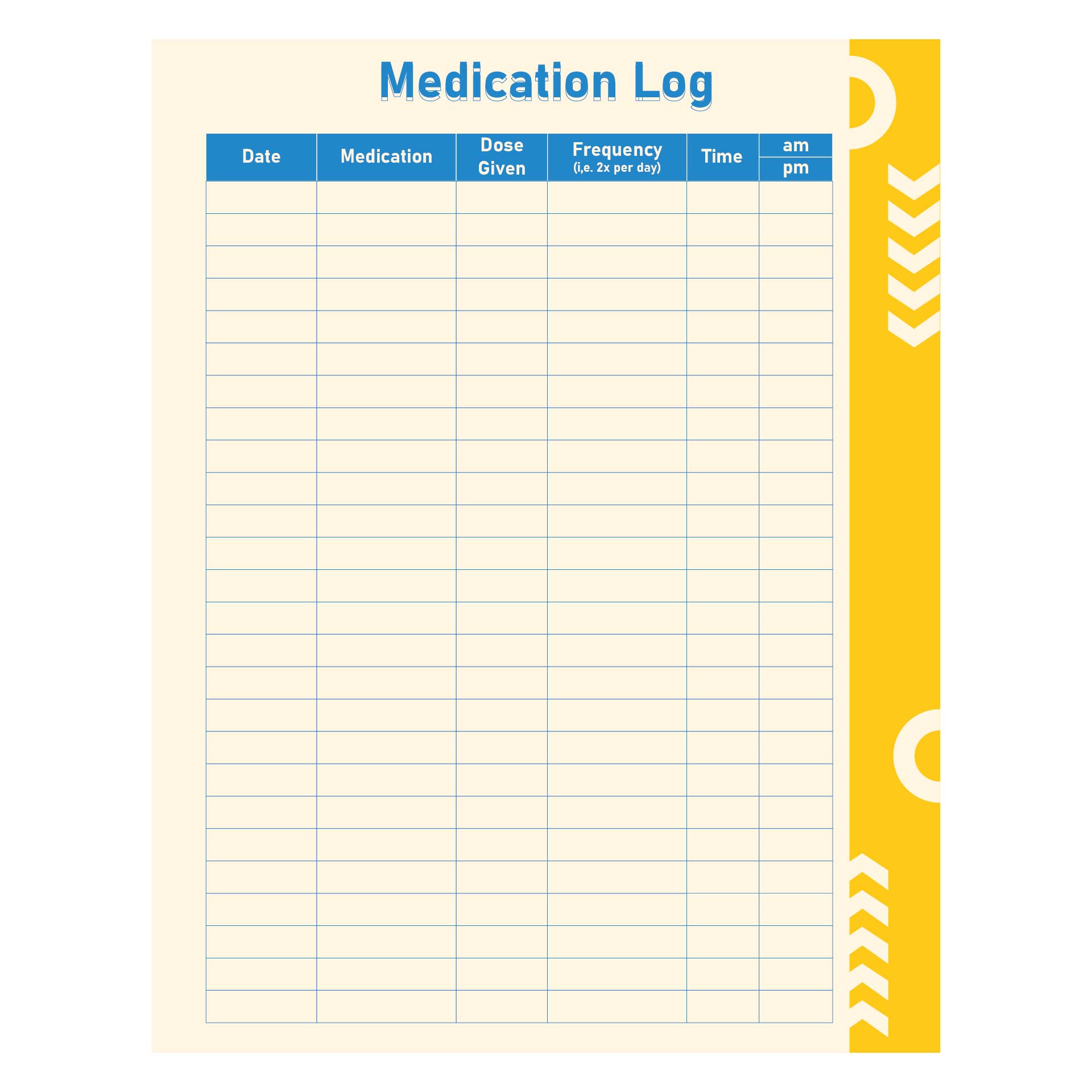  Printable Medication List