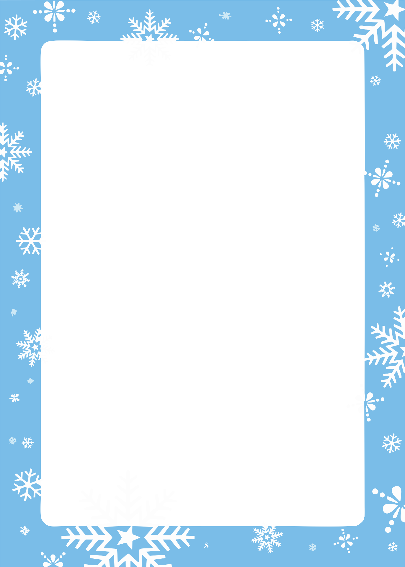  Winter Printable Borders