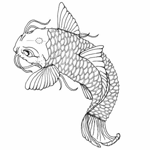 Koi Fish Tattoo Stencils