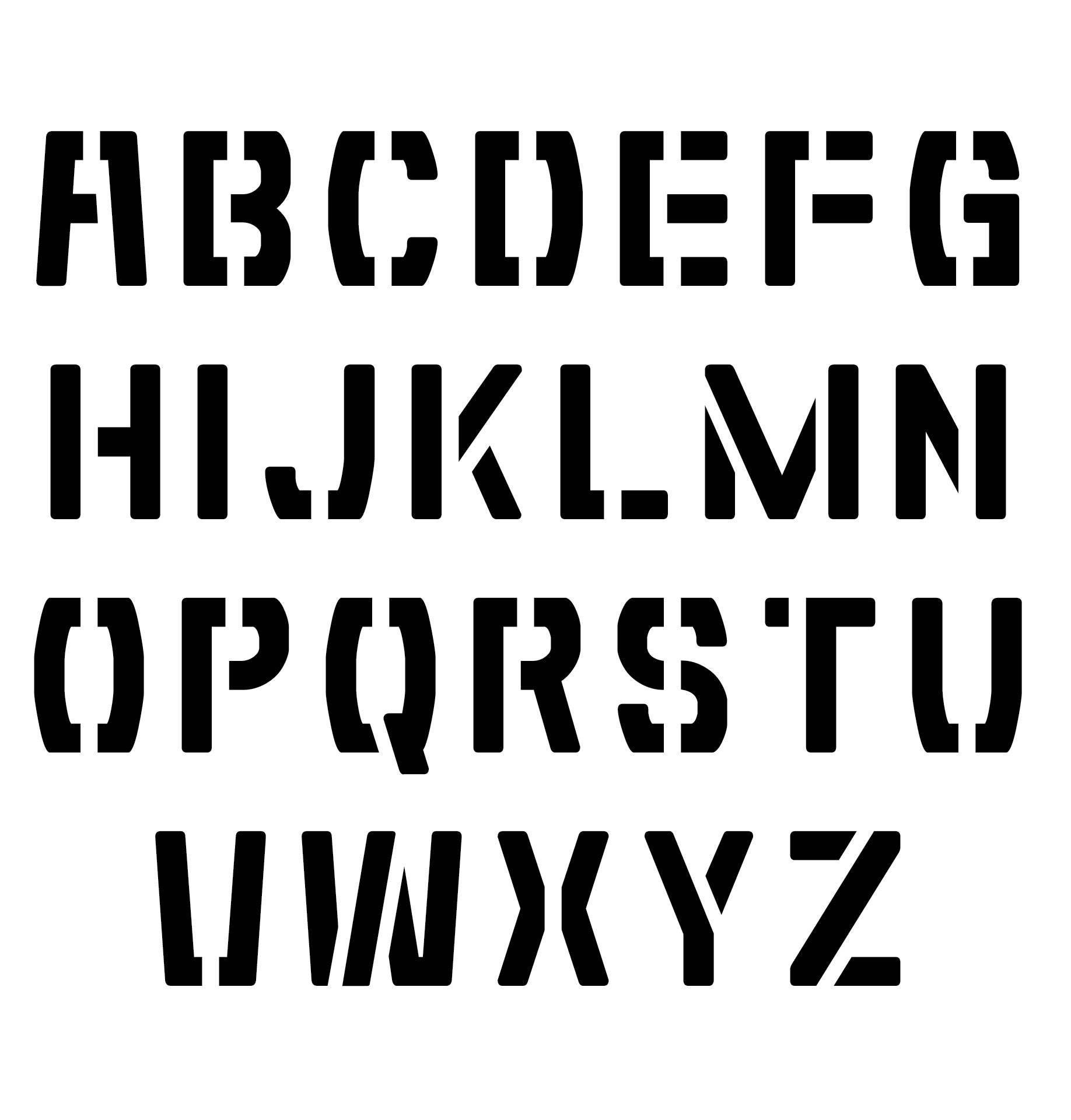 Medium Size Alphabet Letter Stencil