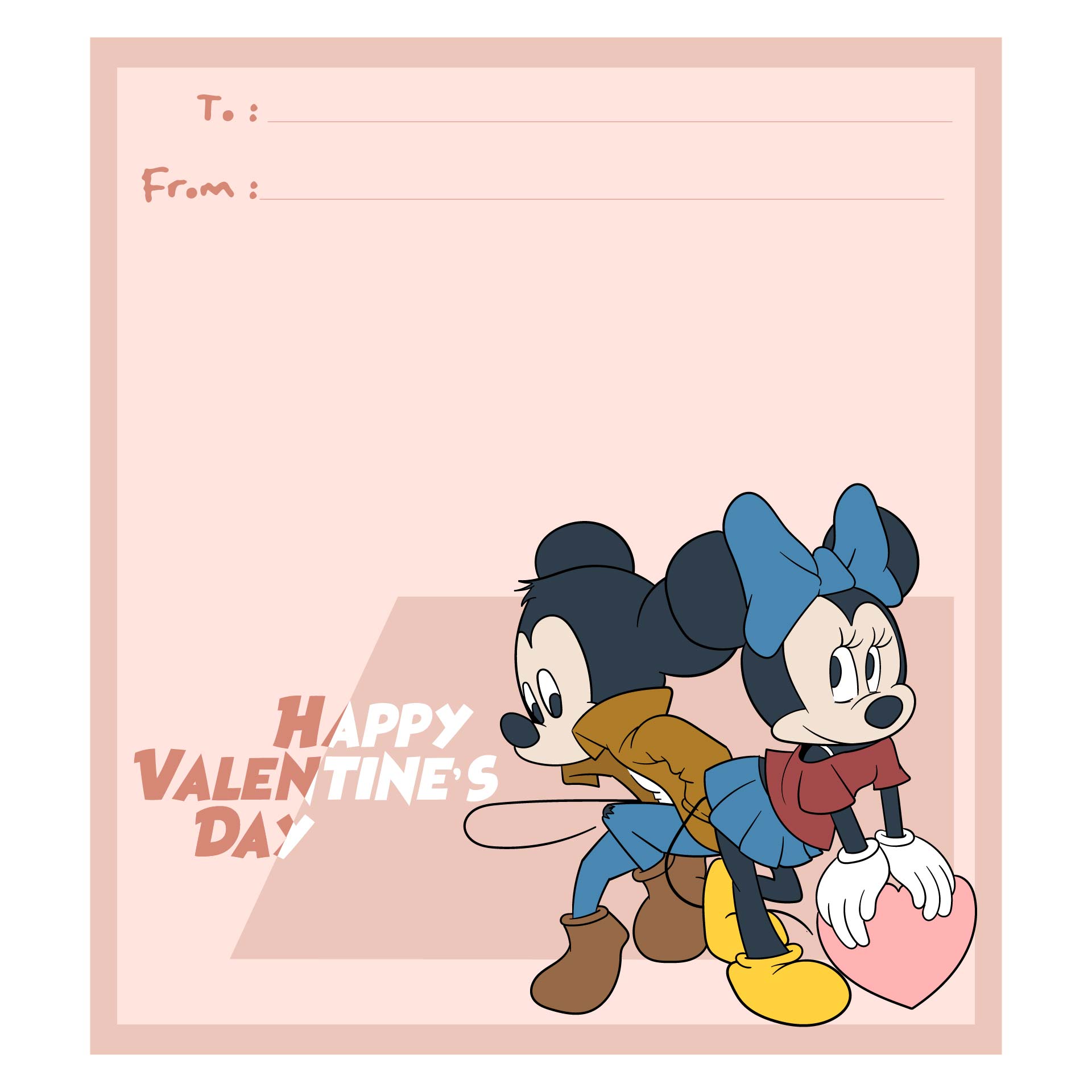 Mickey Mouse Printable Valentine Cards