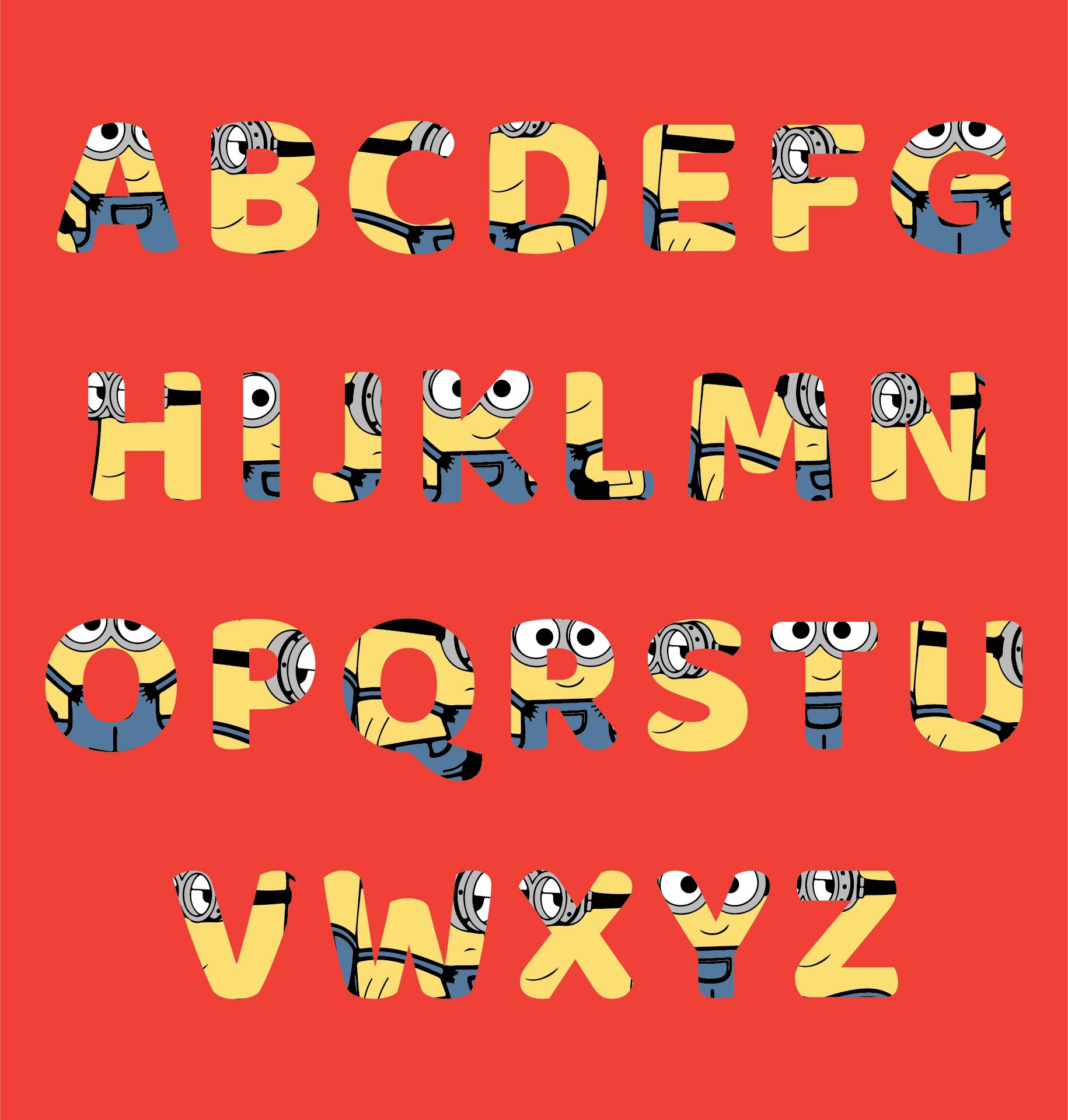 10 Best Printable Minion Alphabet PDF For Free At Printablee