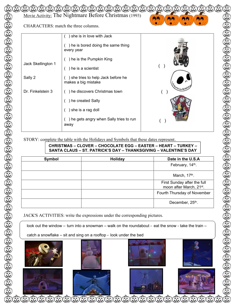 Nightmare Before Christmas Activities 10 Free PDF Printables Printablee Nightmare Before Christmas Activities 10 Free PDF Printables Printablee