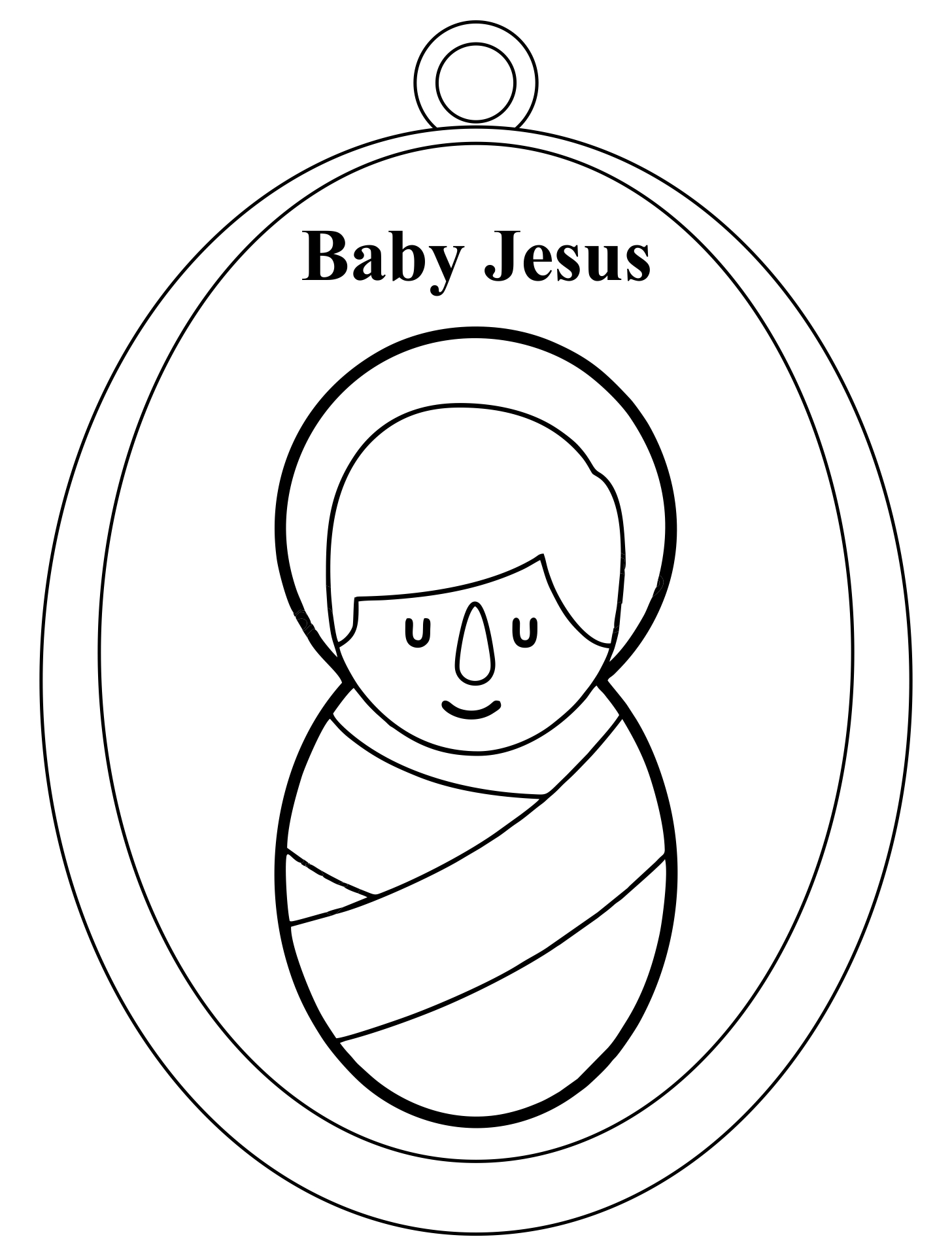 Printable Baby Jesus Ornaments