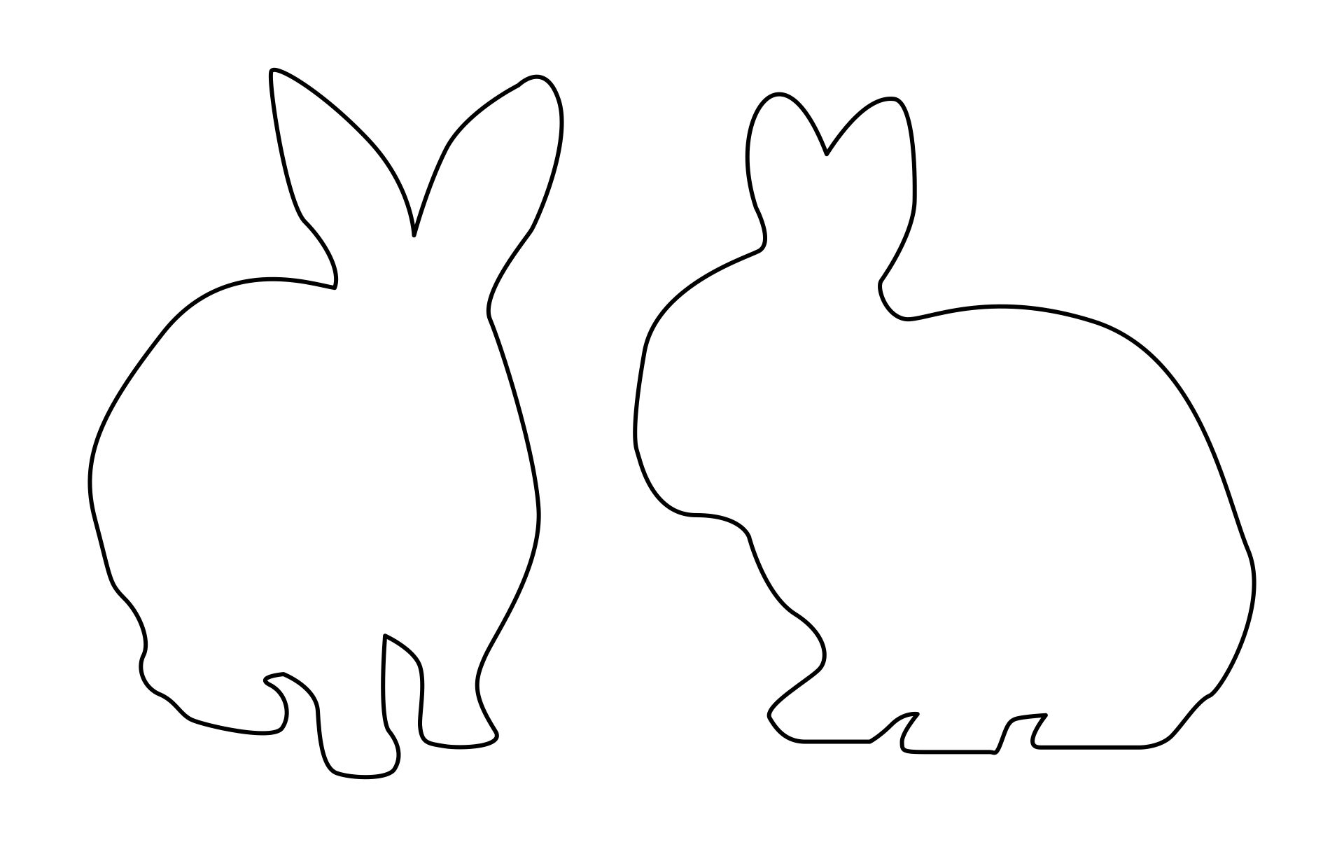 Printable Bunny Rabbit Shapes