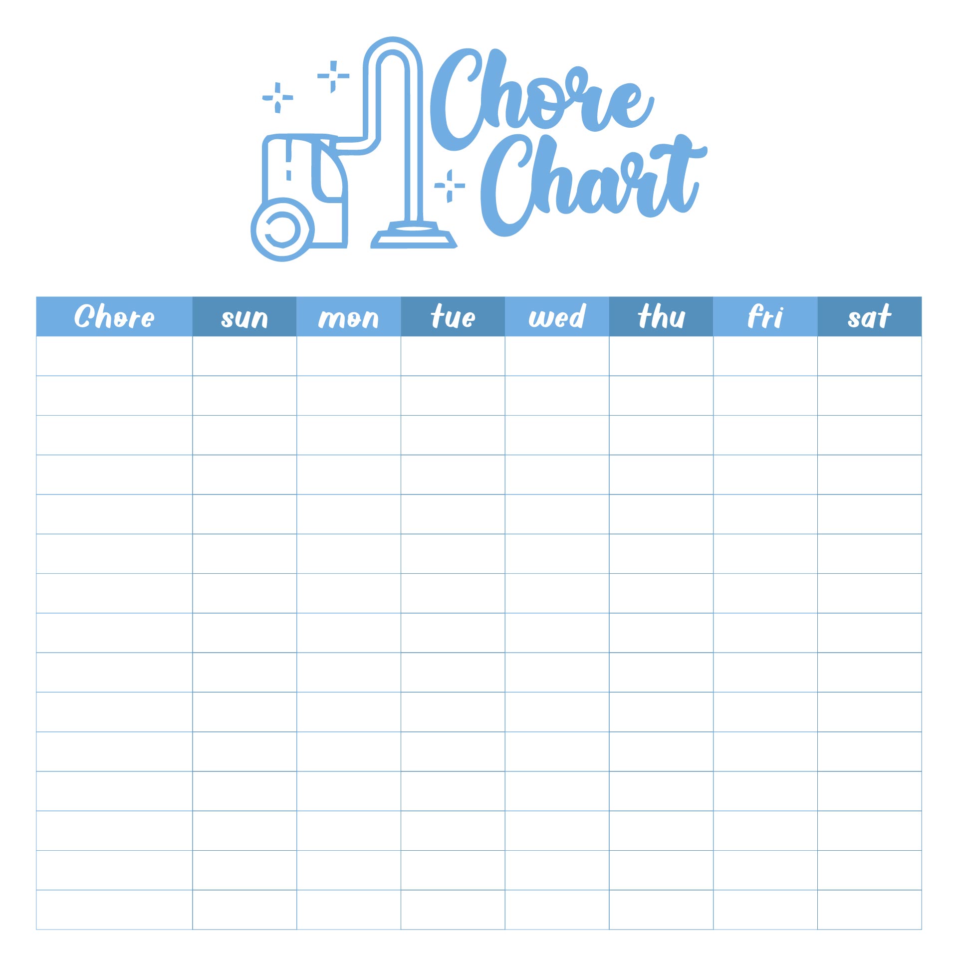 10 Best Monthly Chore Chart Printable Templates Printablee Com