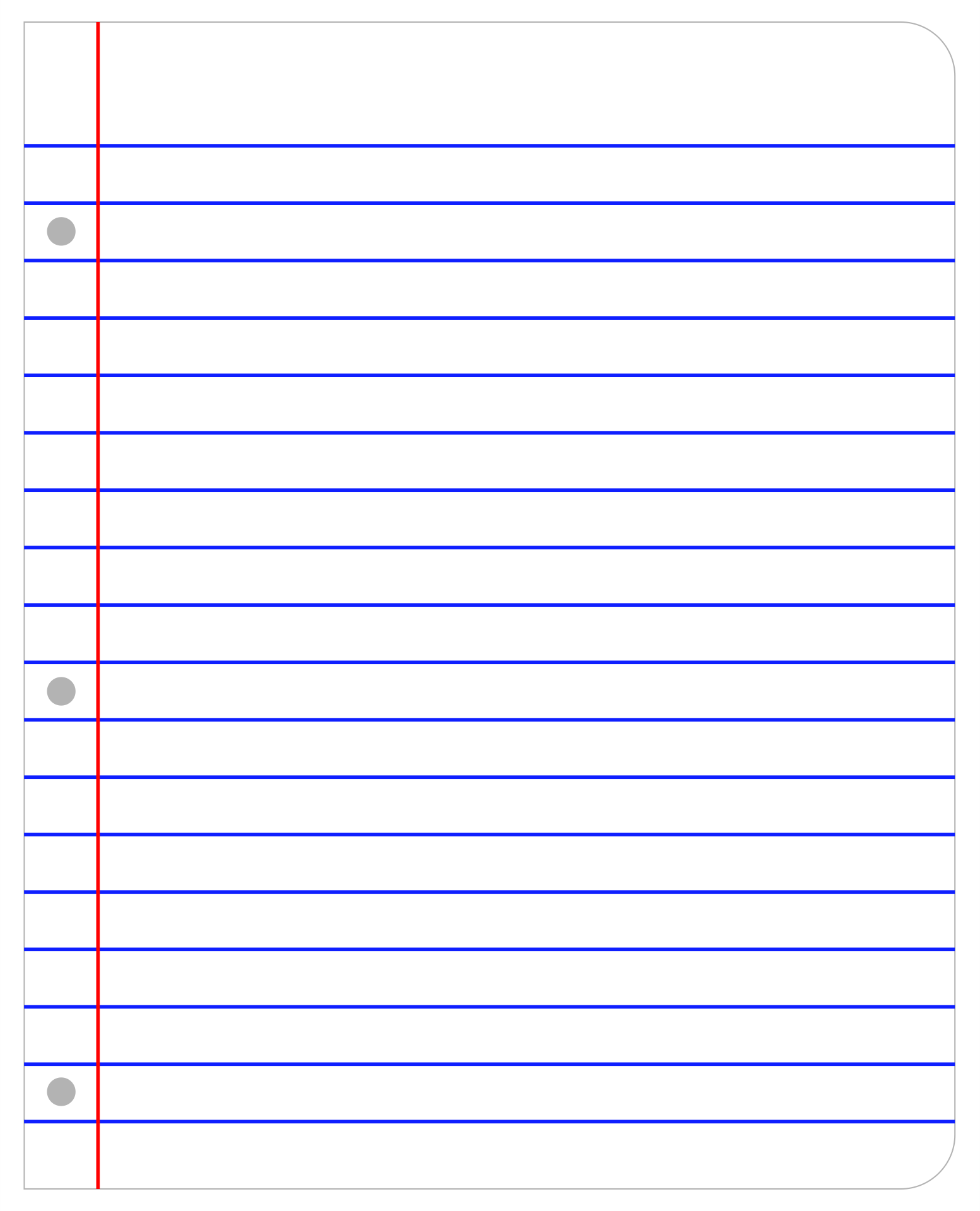 Wide Lined Paper Printable