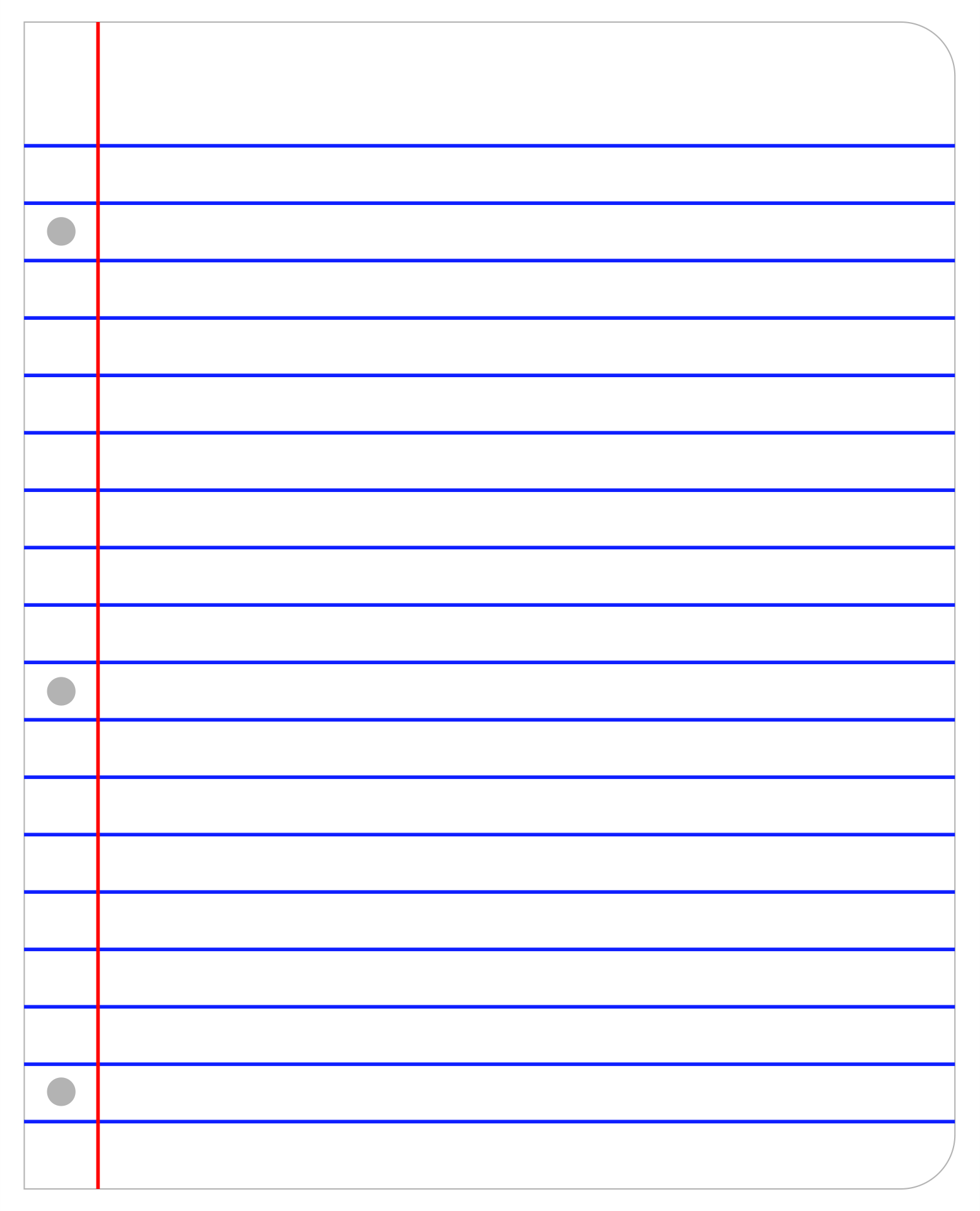 Printable Lined Paper Wide Ruled