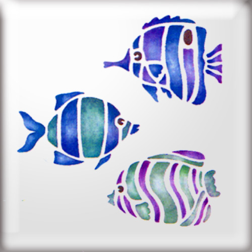 Tropical Fish Stencils