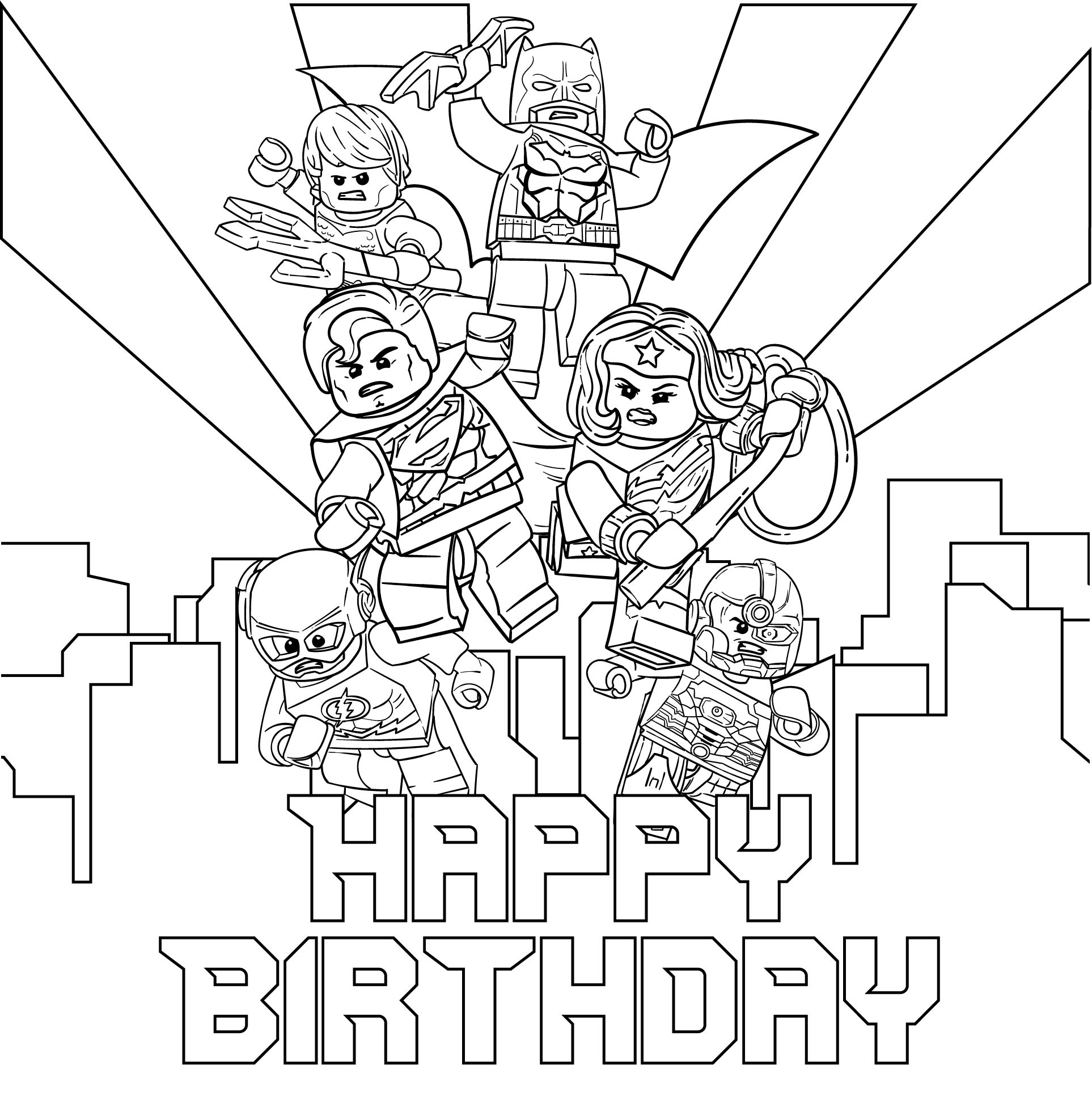 7 Best LEGO Birthday Printable Cards To Color - printablee.com