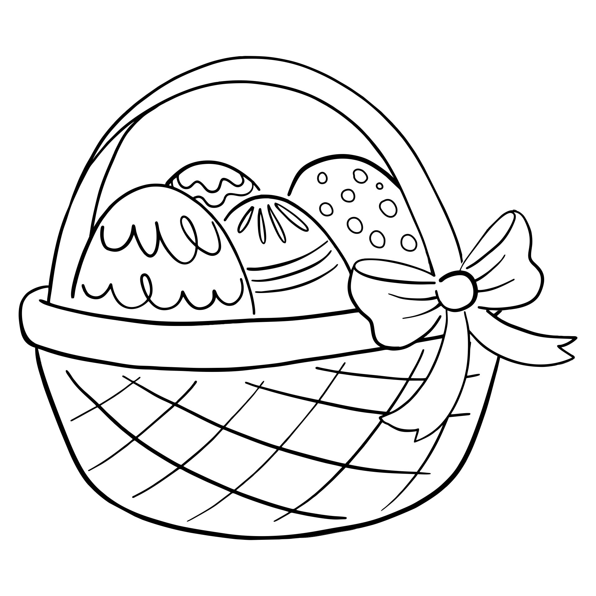 Easter Basket Coloring Page Printables