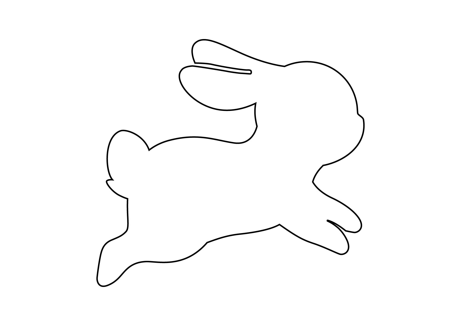 7 Best Free Printable Easter Bunny Black Printablee 7-best-free-printable-easter-bunny-black-printablee