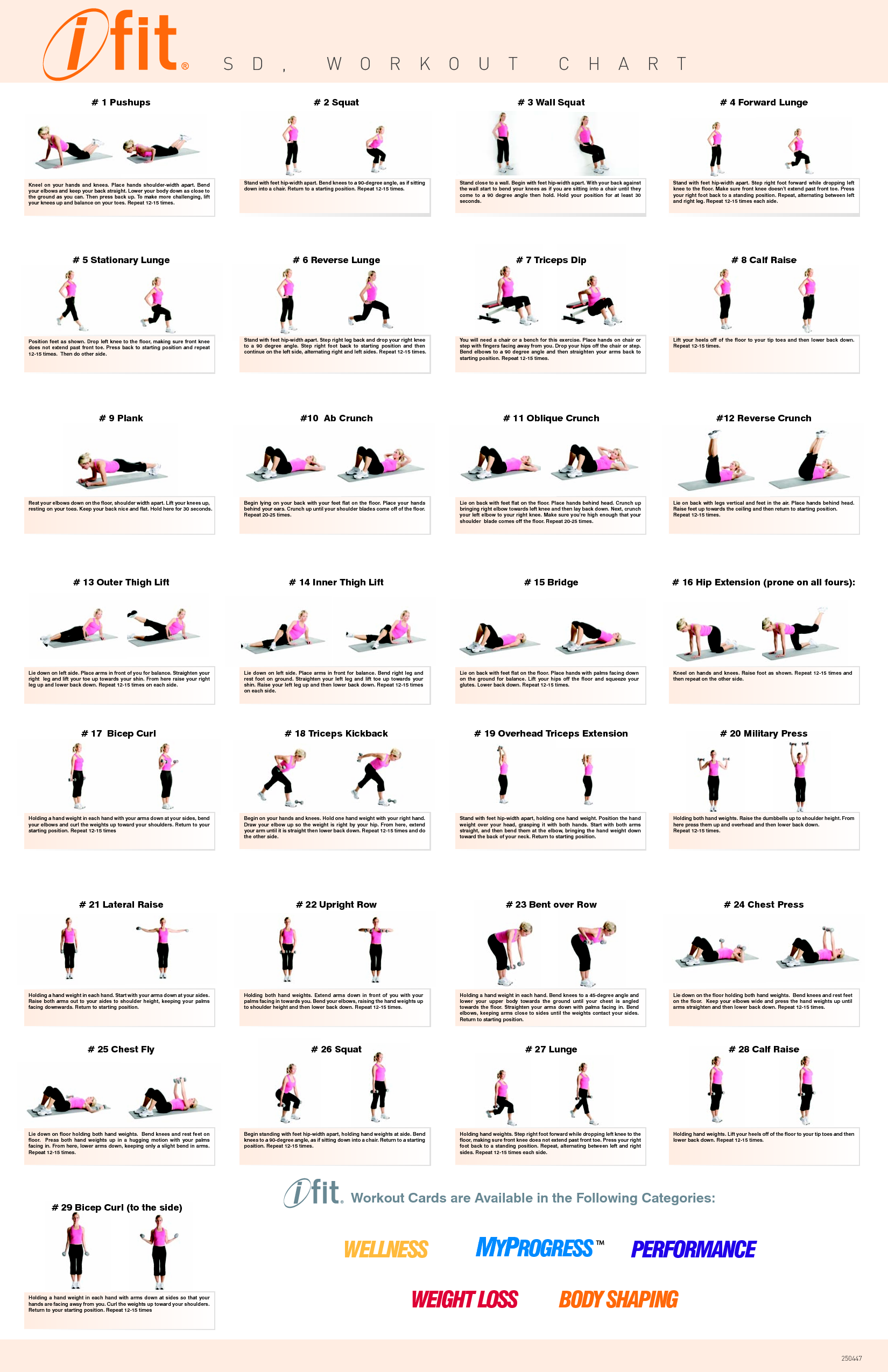 Exercise Ball Workouts Chart