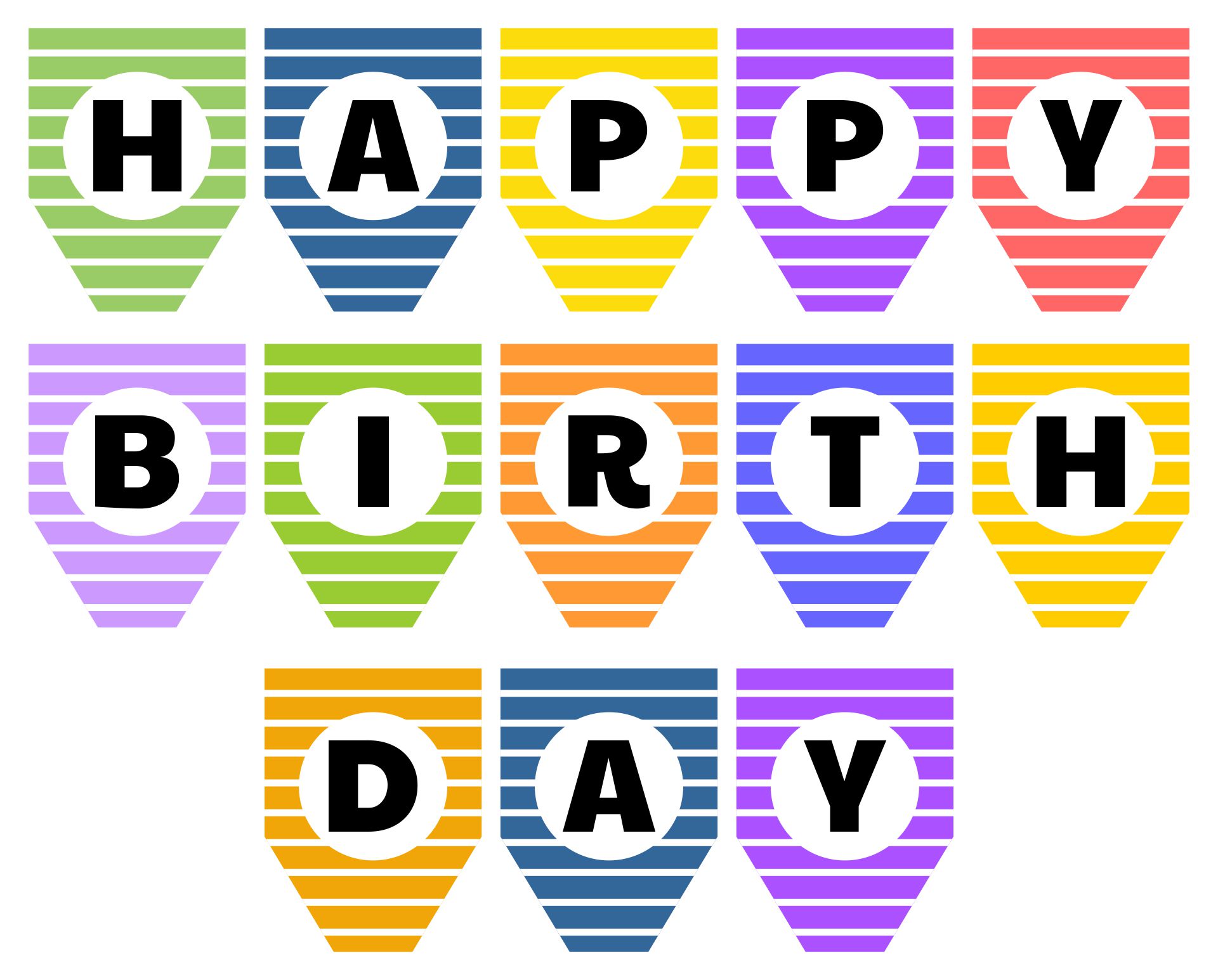 Happy Birthday Banners Signs 10 Free PDF Printables Printablee