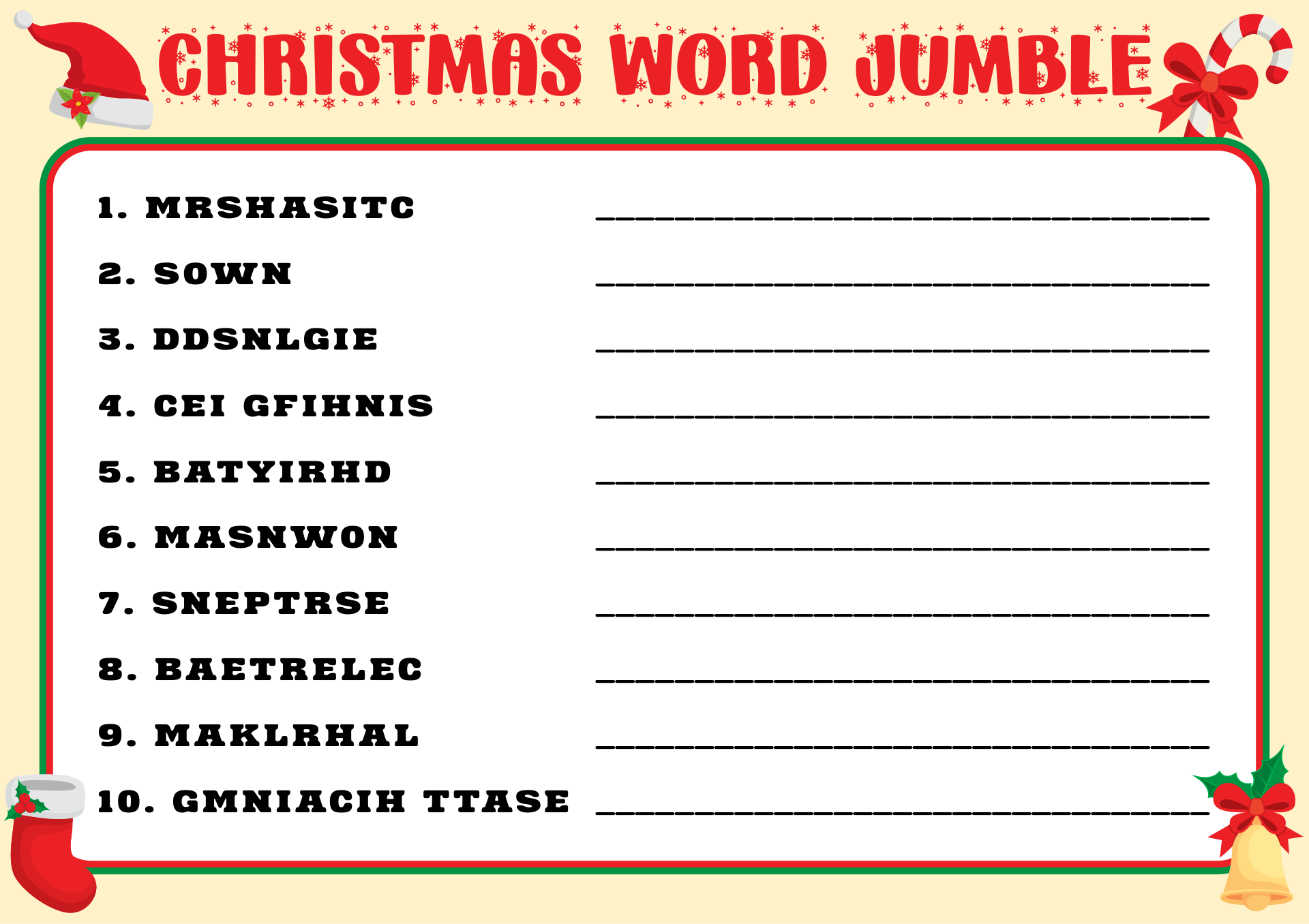 10 Best Printable Jumble Word Puzzles Coping Printablee Com
