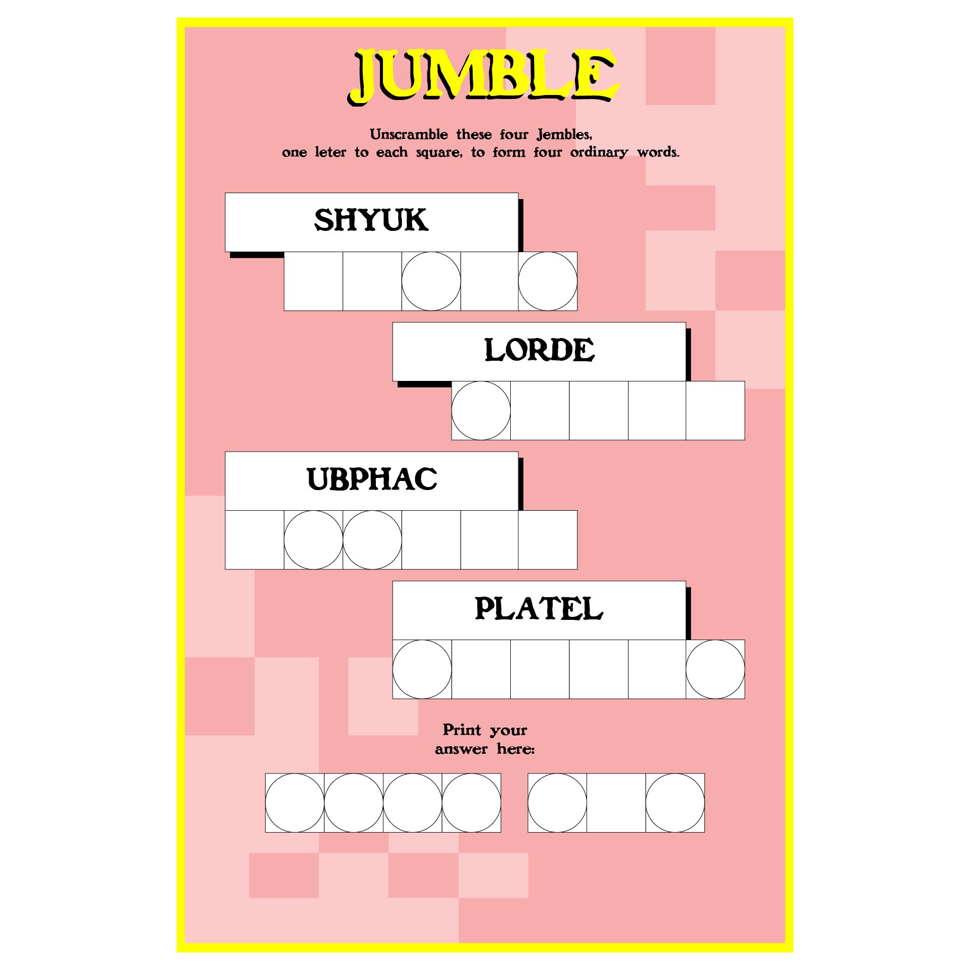 10 best printable jumble word puzzles coping 10 best