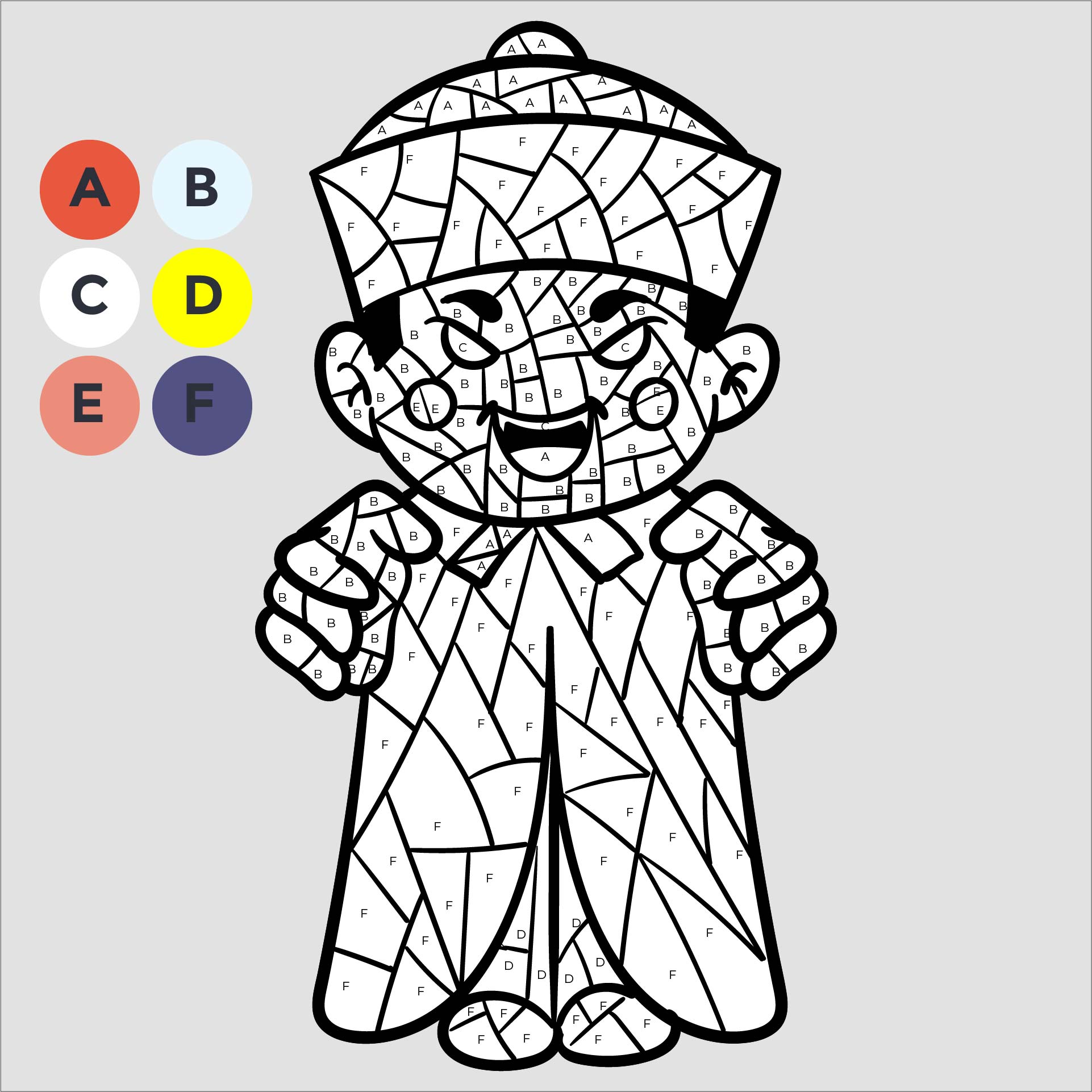 Halloween Color by Letter Coloring Pages