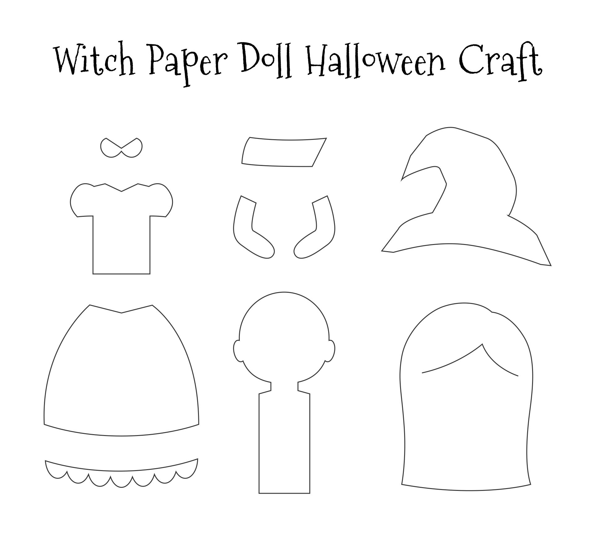Halloween Printable Witch Paper Doll